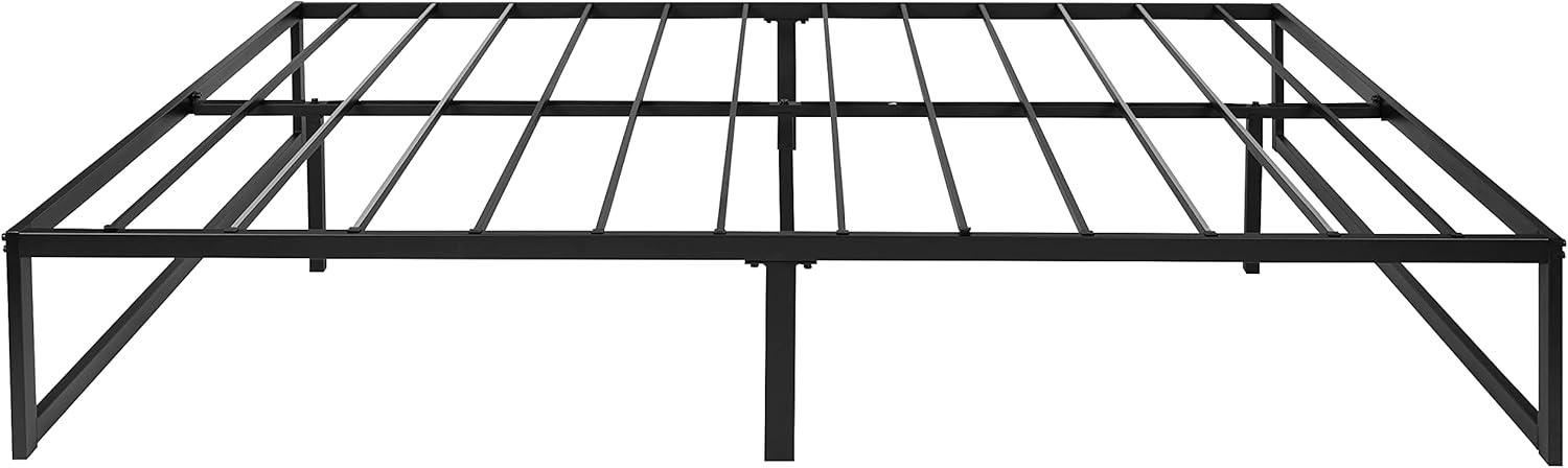 imageFlash Furniture Lana 14 Inch Metal Platform Bed Frame No Box Spring Needed with Steel Slat Support and Quick Lock Functionality FullQueen