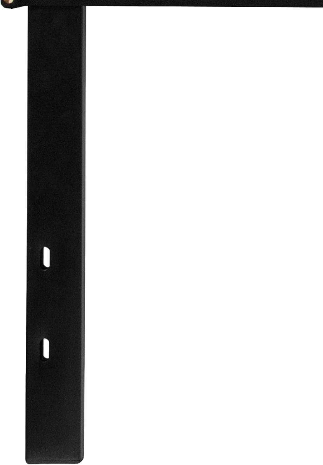 imageFlash Furniture Lexington Upholstered Twin Size Headboard with Accent Nail Trim in White FabricBlack