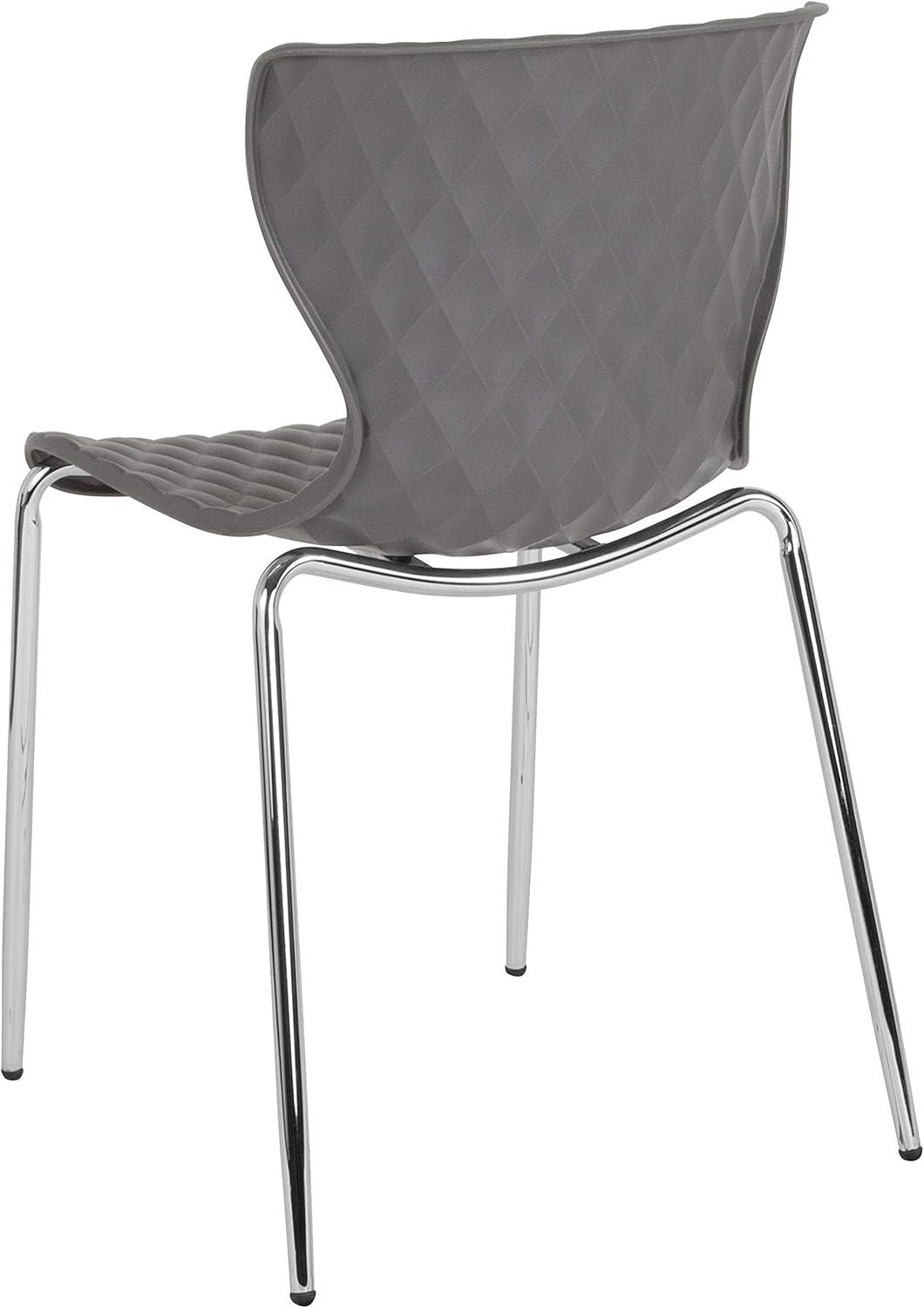 imageFlash Furniture Lowell Contemporary Design Citrus Green Plastic Stack ChairGrey