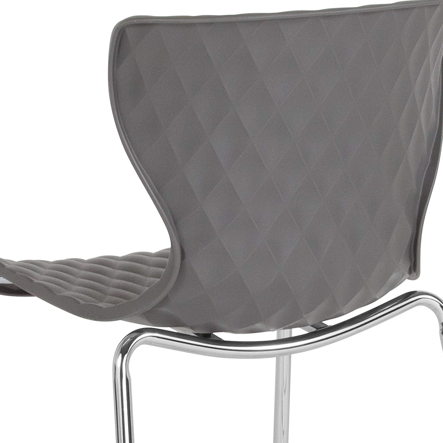 imageFlash Furniture Lowell Contemporary Design Citrus Green Plastic Stack ChairGrey