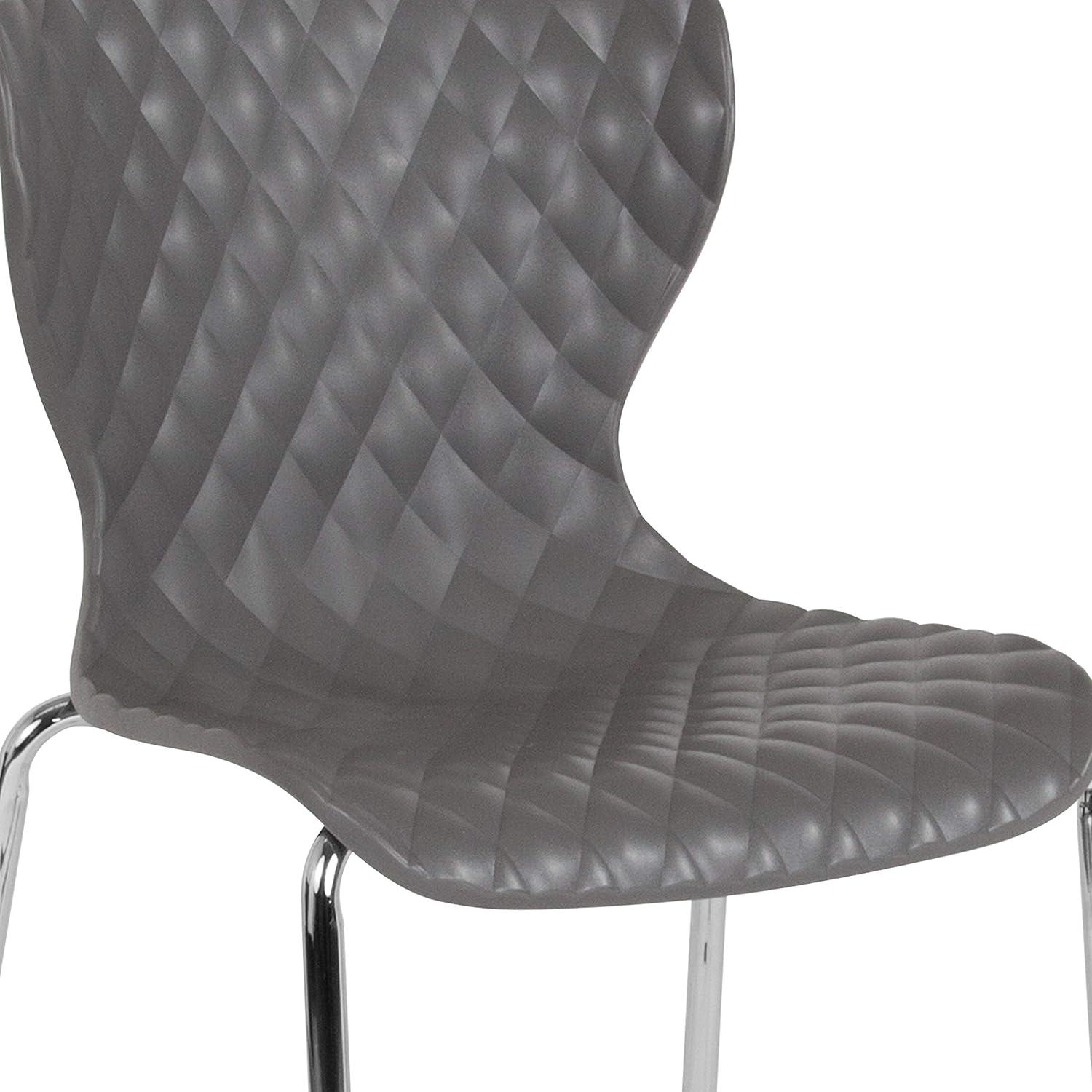 imageFlash Furniture Lowell Contemporary Design Citrus Green Plastic Stack ChairGrey