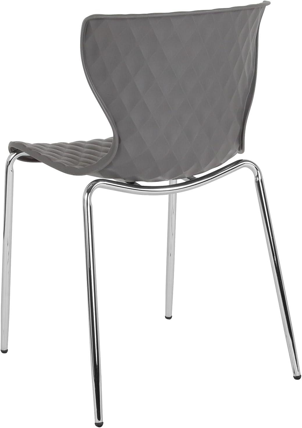 imageFlash Furniture Lowell Contemporary Design Citrus Green Plastic Stack ChairGrey