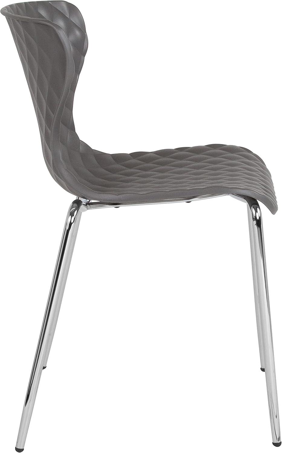 imageFlash Furniture Lowell Contemporary Design Citrus Green Plastic Stack ChairGrey