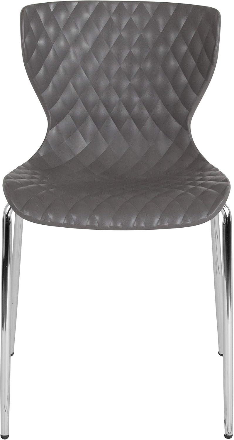 imageFlash Furniture Lowell Contemporary Design Citrus Green Plastic Stack ChairGrey