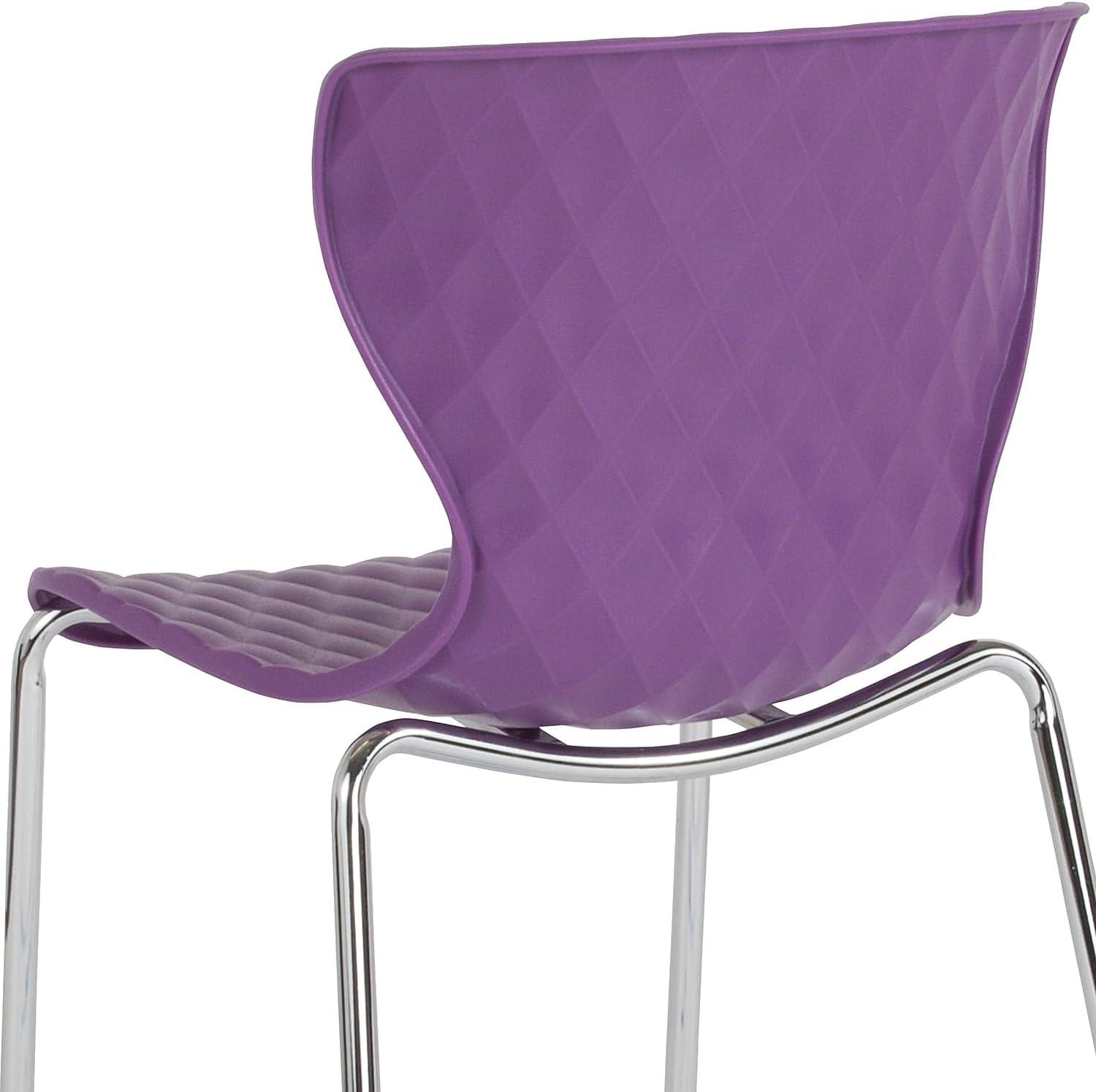 imageFlash Furniture Lowell Contemporary Design Citrus Green Plastic Stack ChairPurple