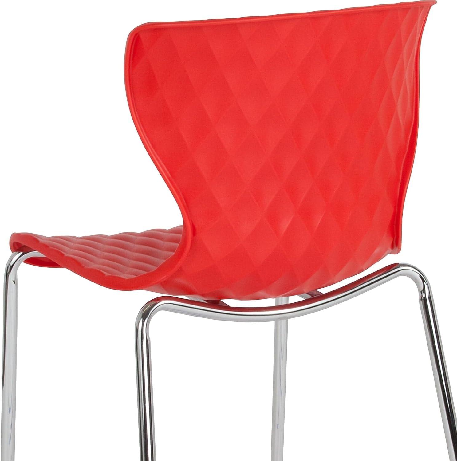 imageFlash Furniture Lowell Contemporary Design Citrus Green Plastic Stack ChairRed