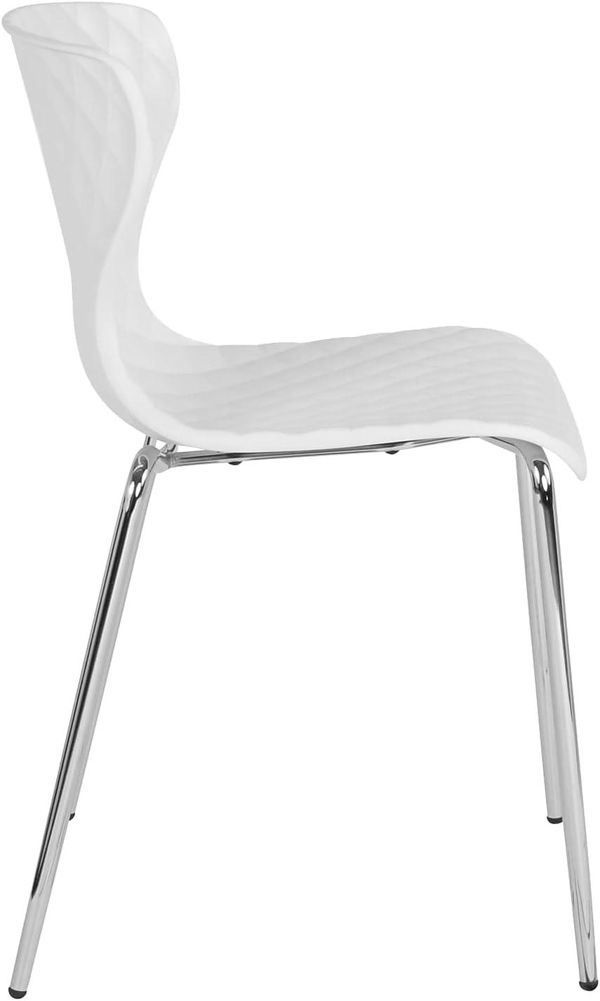 imageFlash Furniture Lowell Contemporary Design Citrus Green Plastic Stack ChairWhite