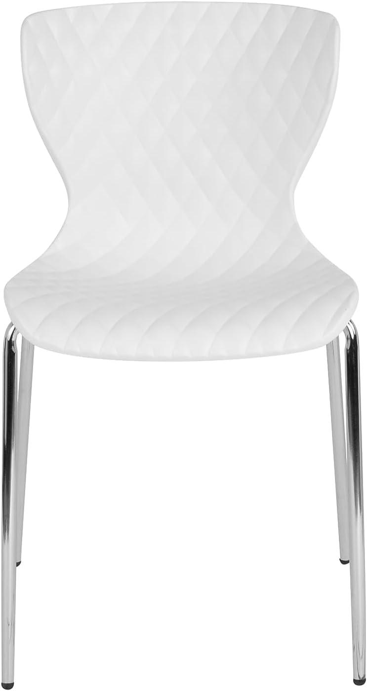 imageFlash Furniture Lowell Contemporary Design Citrus Green Plastic Stack ChairWhite