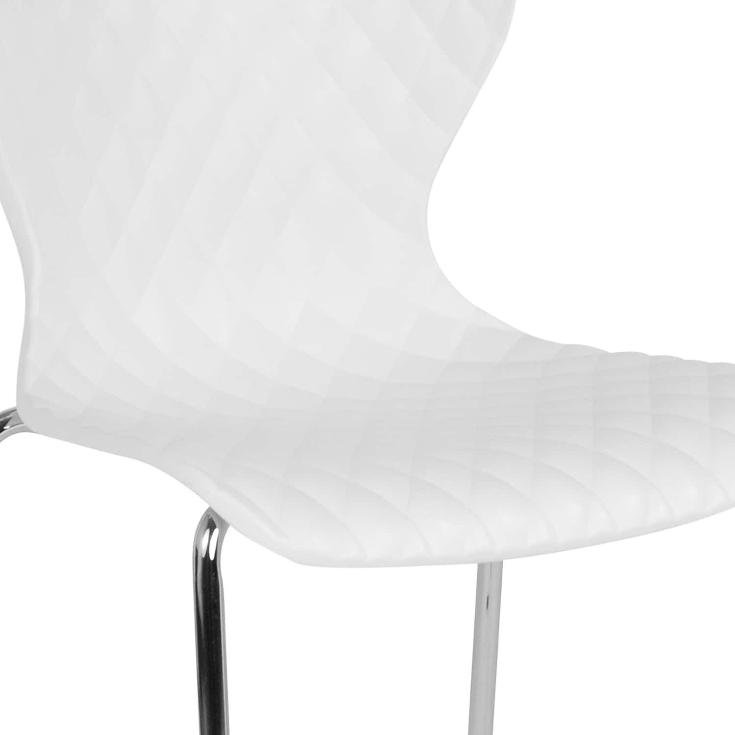 imageFlash Furniture Lowell Contemporary Design Citrus Green Plastic Stack ChairWhite