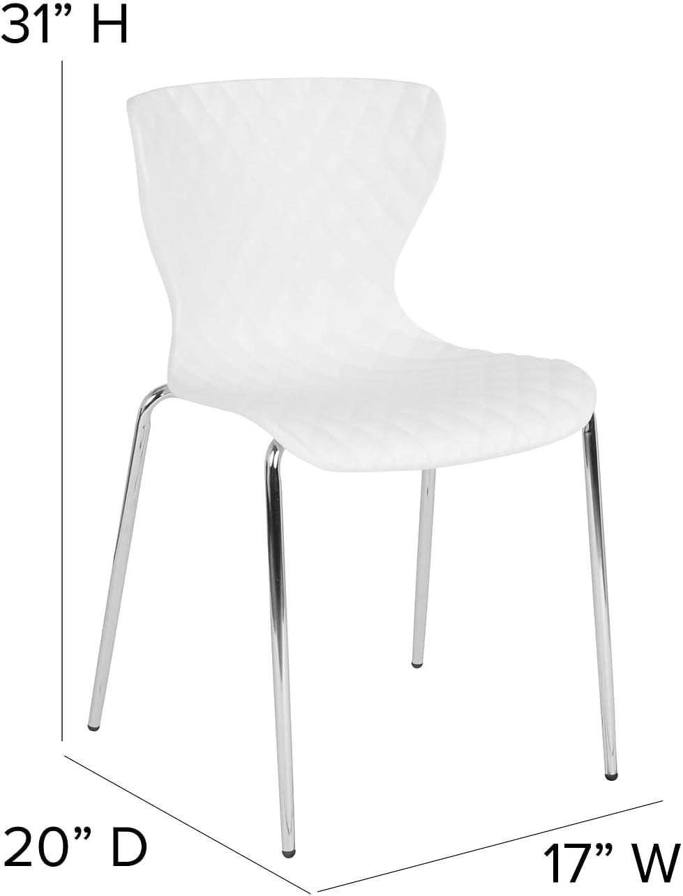 imageFlash Furniture Lowell Contemporary Design Citrus Green Plastic Stack ChairWhite