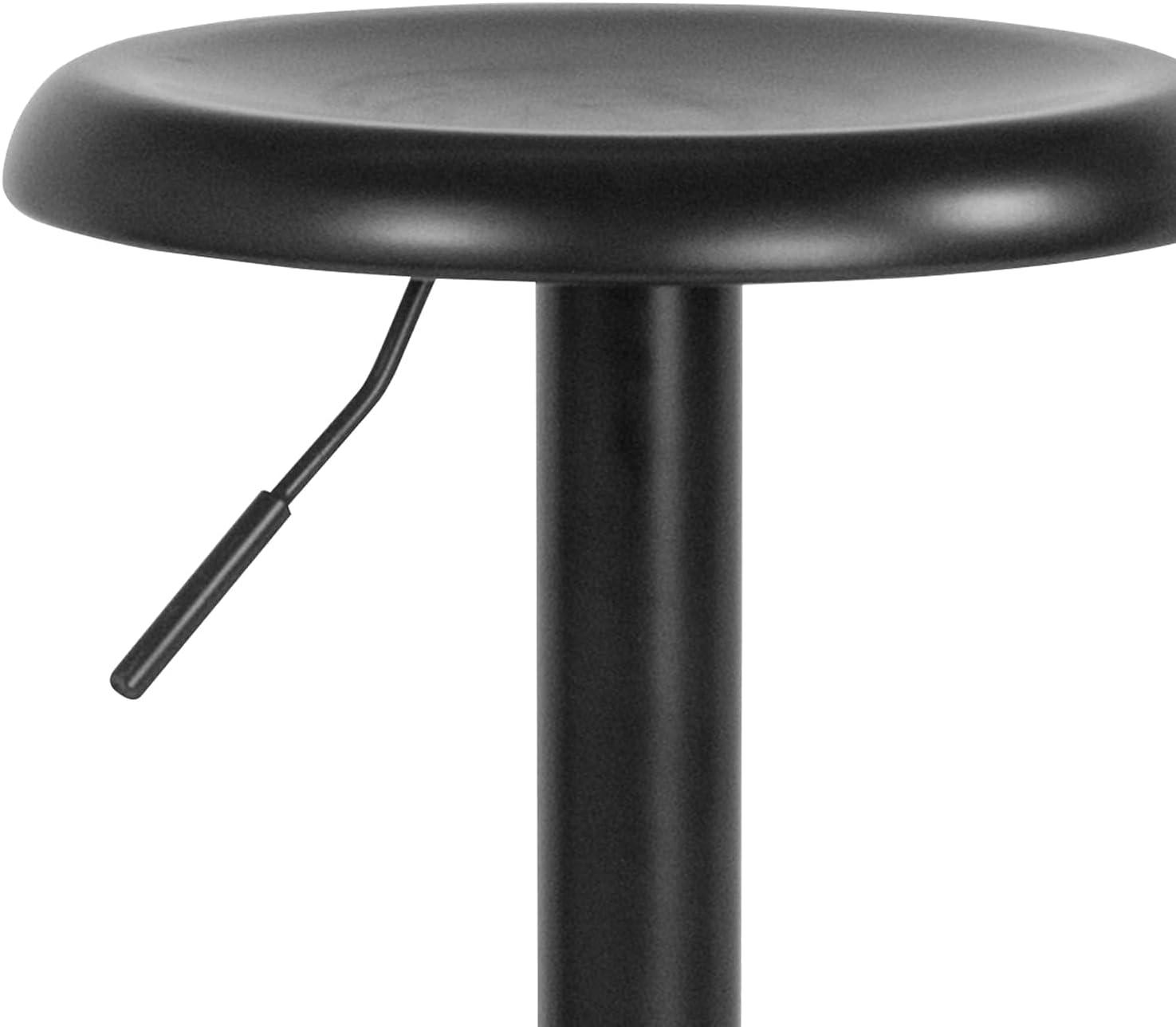 imageFlash Furniture Madrid Series Adjustable Height Retro Metal Barstool with Footrest Backless Adjustable Bar or Counter Height Swivel Stool GoldBlack