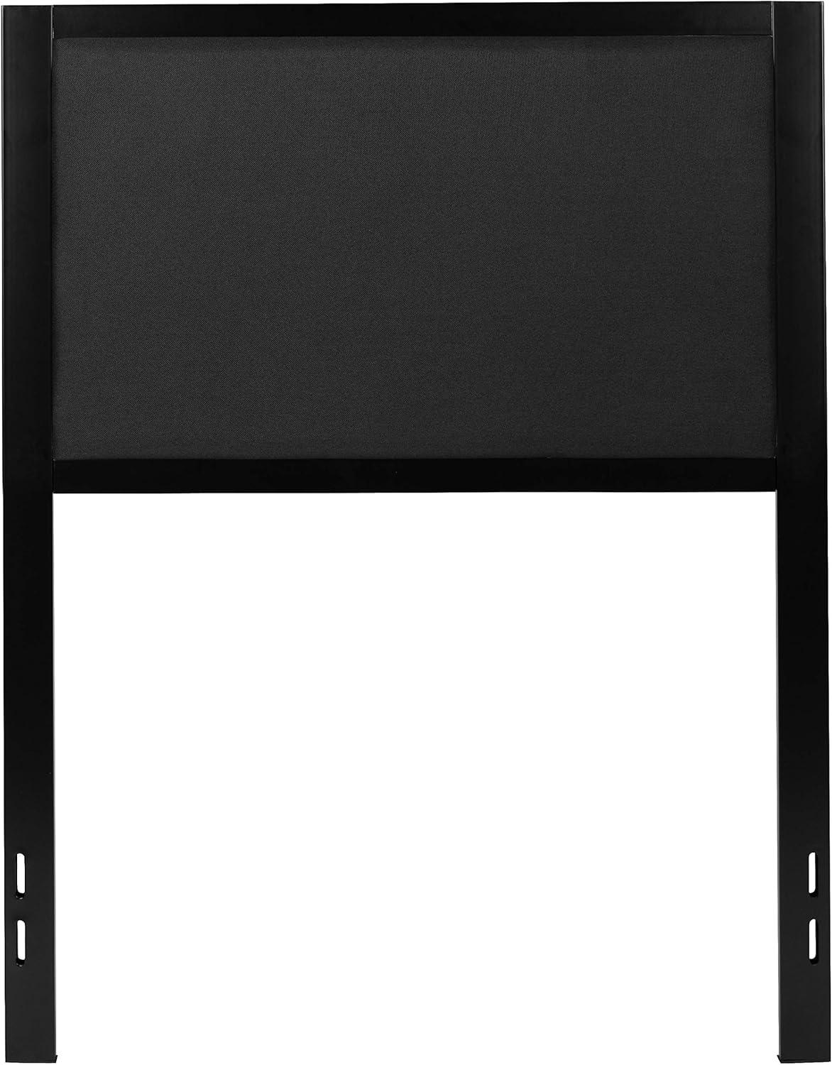 imageFlash Furniture Melbourne Metal Upholstered Full Size Headboard in Black FabricBlack