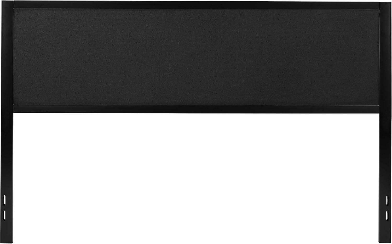 imageFlash Furniture Melbourne Metal Upholstered Full Size Headboard in Black FabricBlack