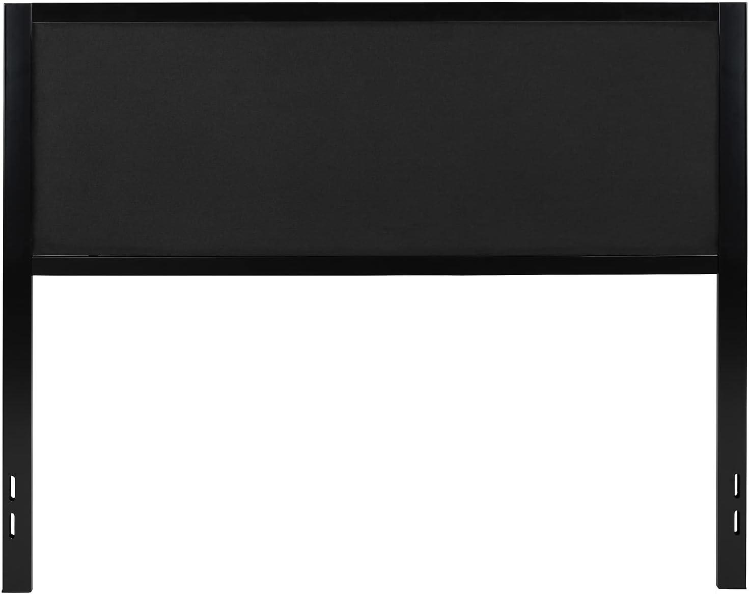 imageFlash Furniture Melbourne Metal Upholstered Queen Size Headboard in Black Fabric