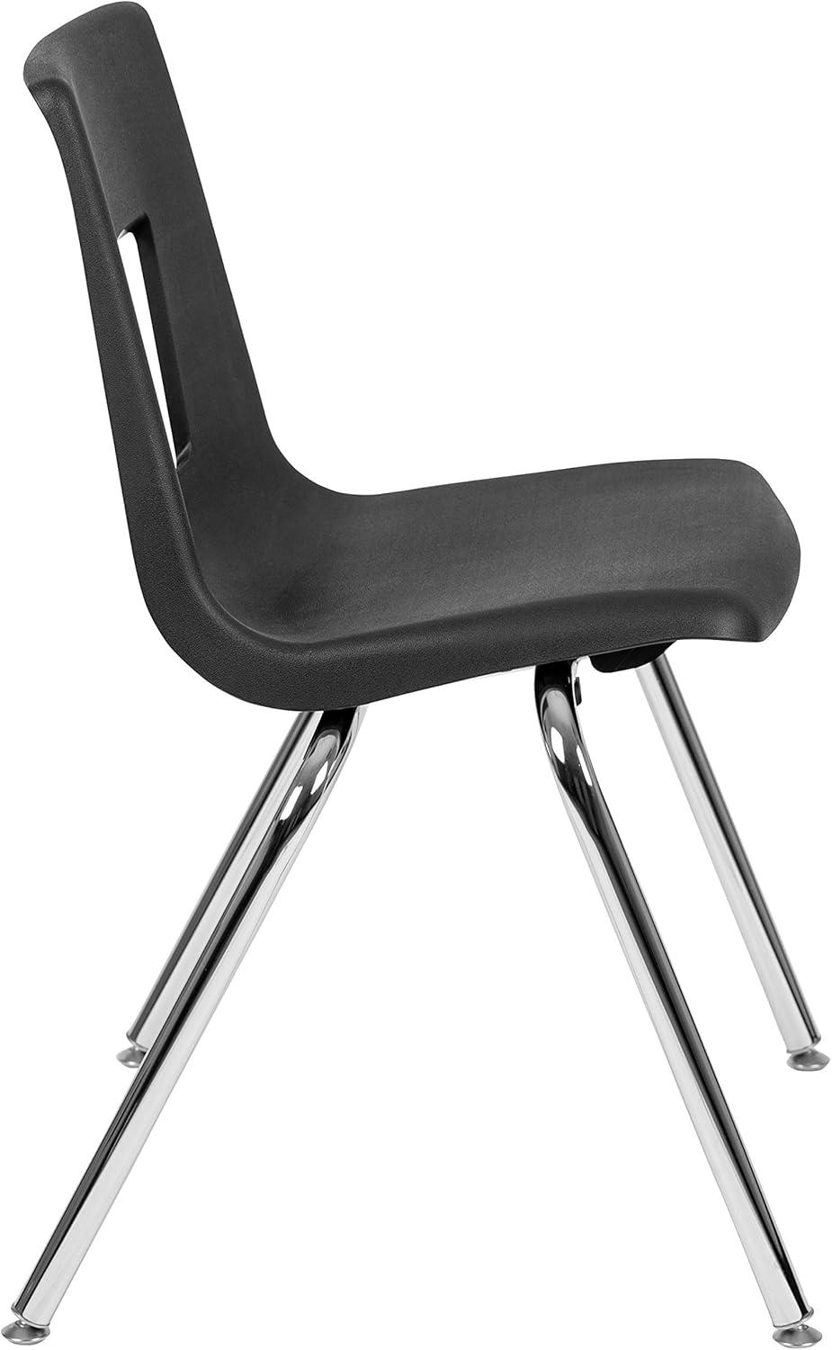 imageFlash Furniture Mickey Advantage Black Student Stack School Chair 12inchBlack