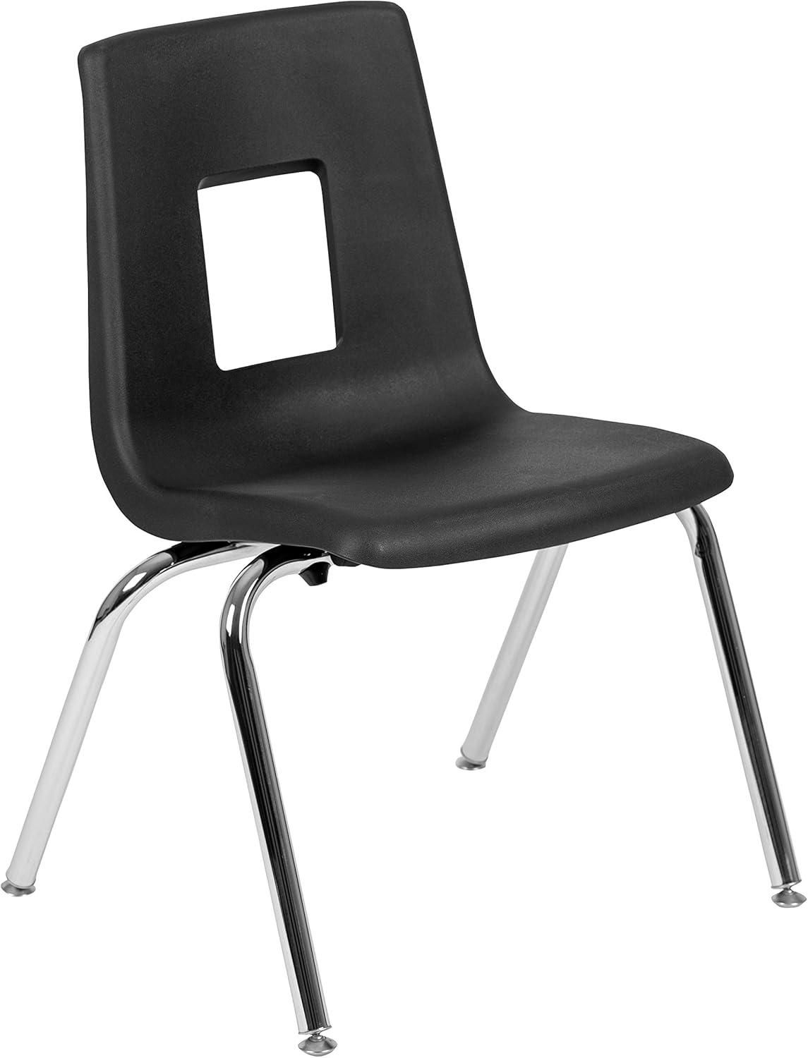 imageFlash Furniture Mickey Advantage Black Student Stack School Chair 12inchBlack