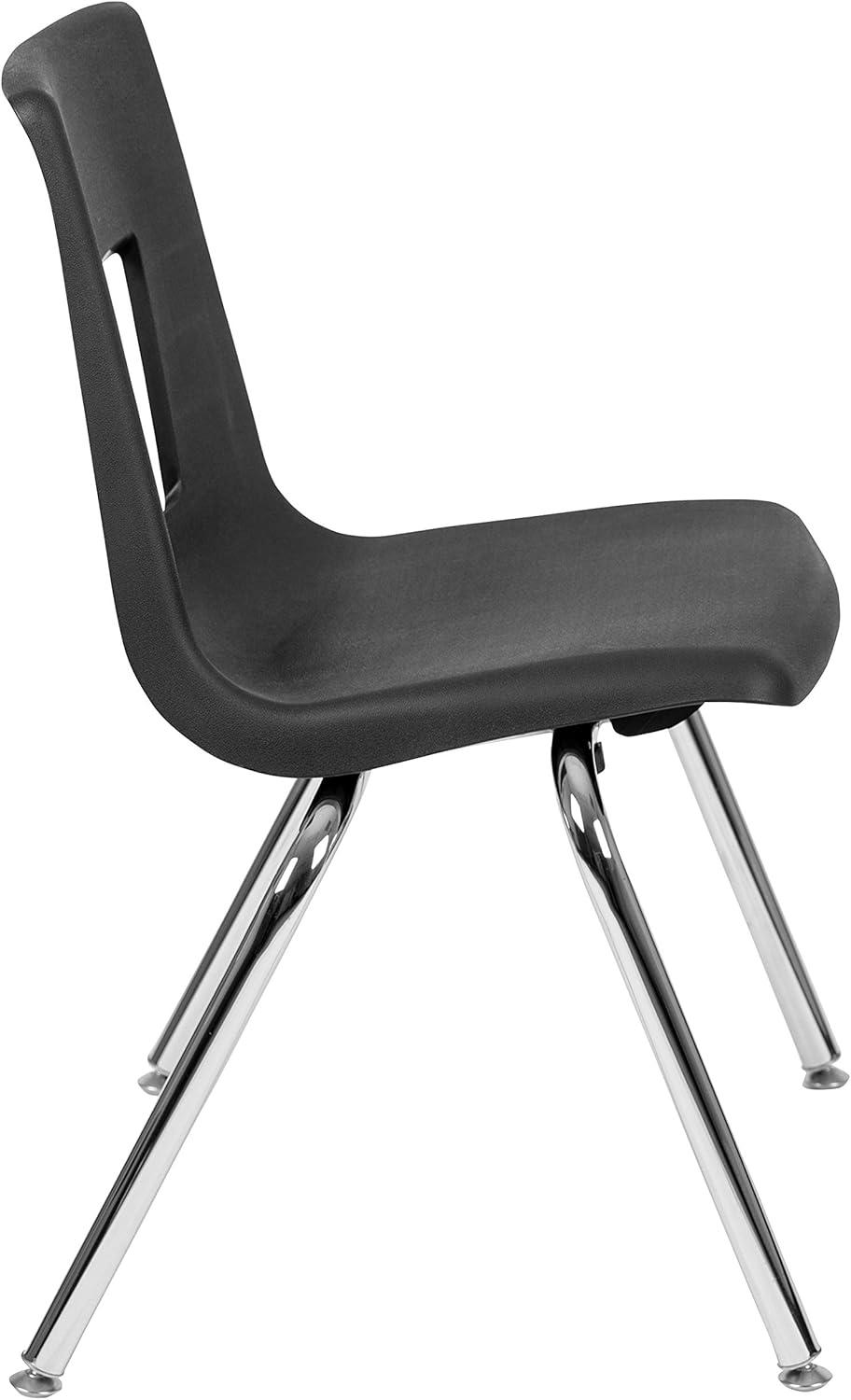 imageFlash Furniture Mickey Advantage Black Student Stack School Chair 12inchBlack