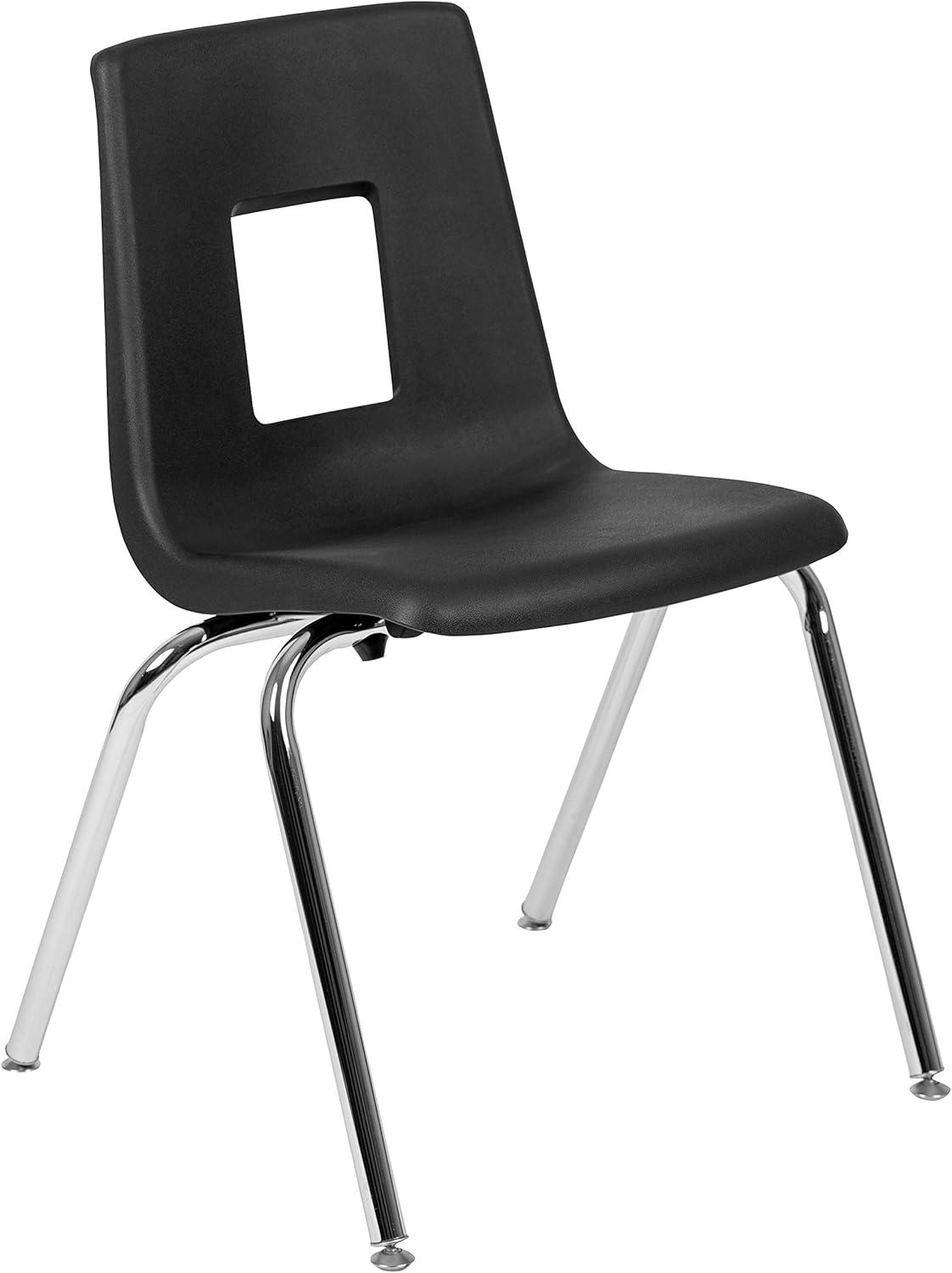imageFlash Furniture Mickey Advantage Black Student Stack School Chair 12inchBlack