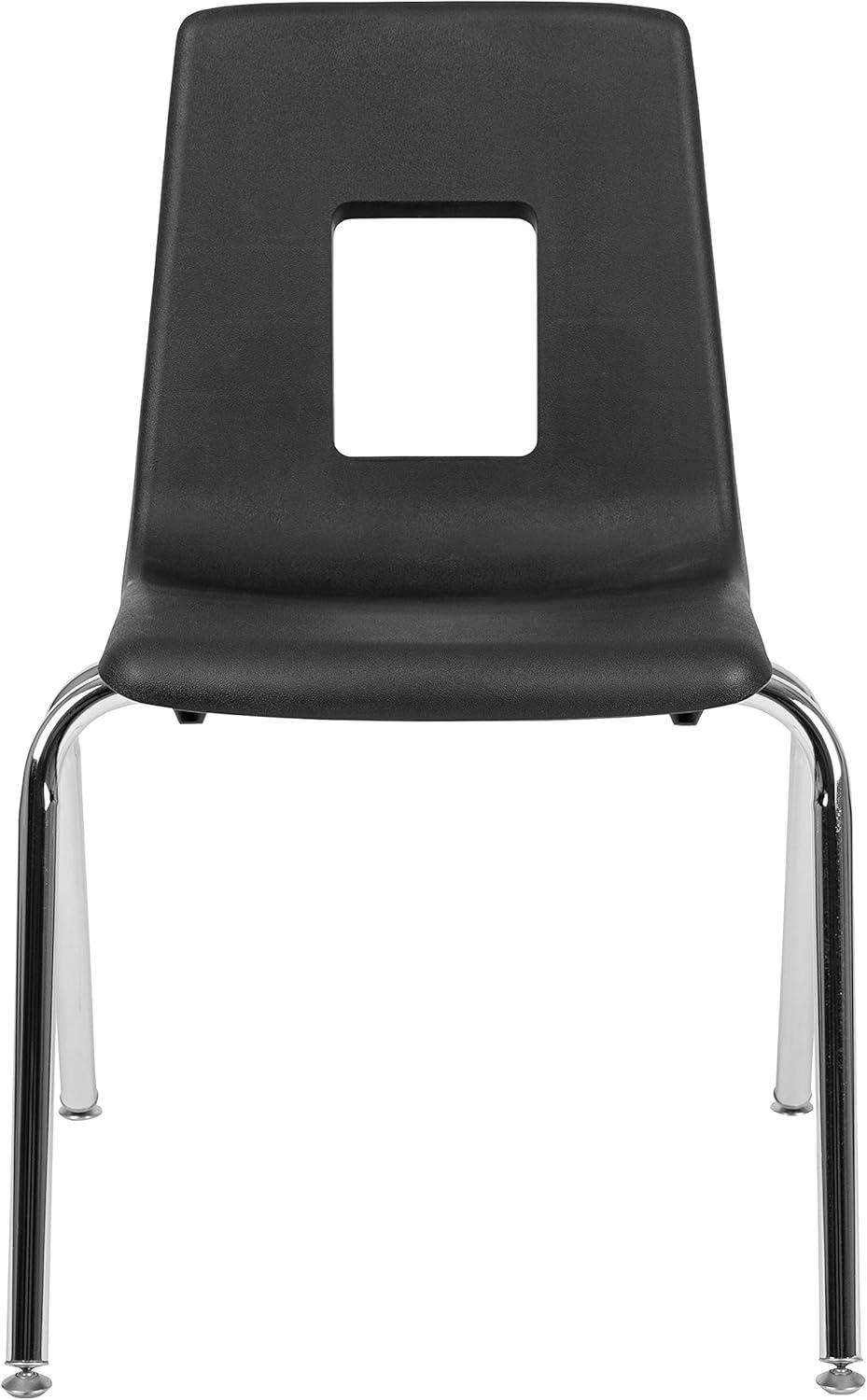 imageFlash Furniture Mickey Advantage Black Student Stack School Chair 12inchBlack