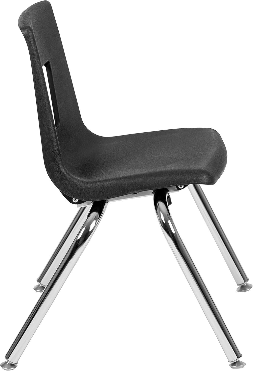 imageFlash Furniture Mickey Advantage Black Student Stack School Chair 12inchBlack