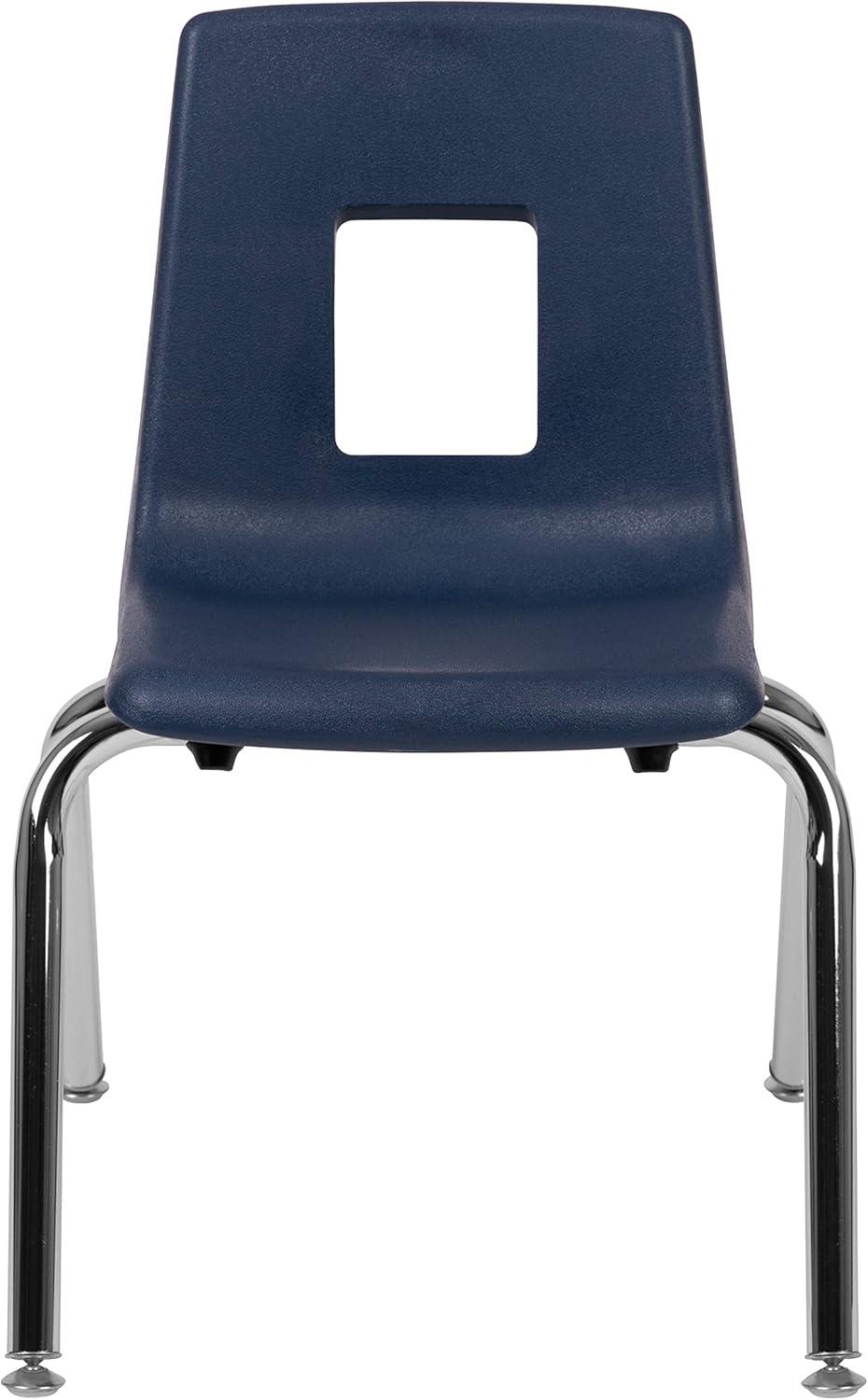imageFlash Furniture Mickey Advantage Black Student Stack School Chair 12inchNavy