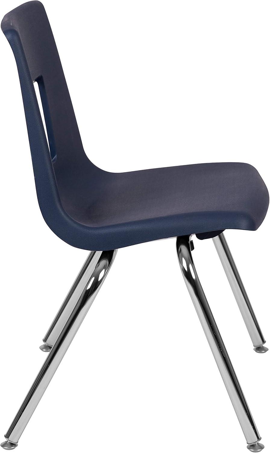 imageFlash Furniture Mickey Advantage Black Student Stack School Chair 12inchNavy