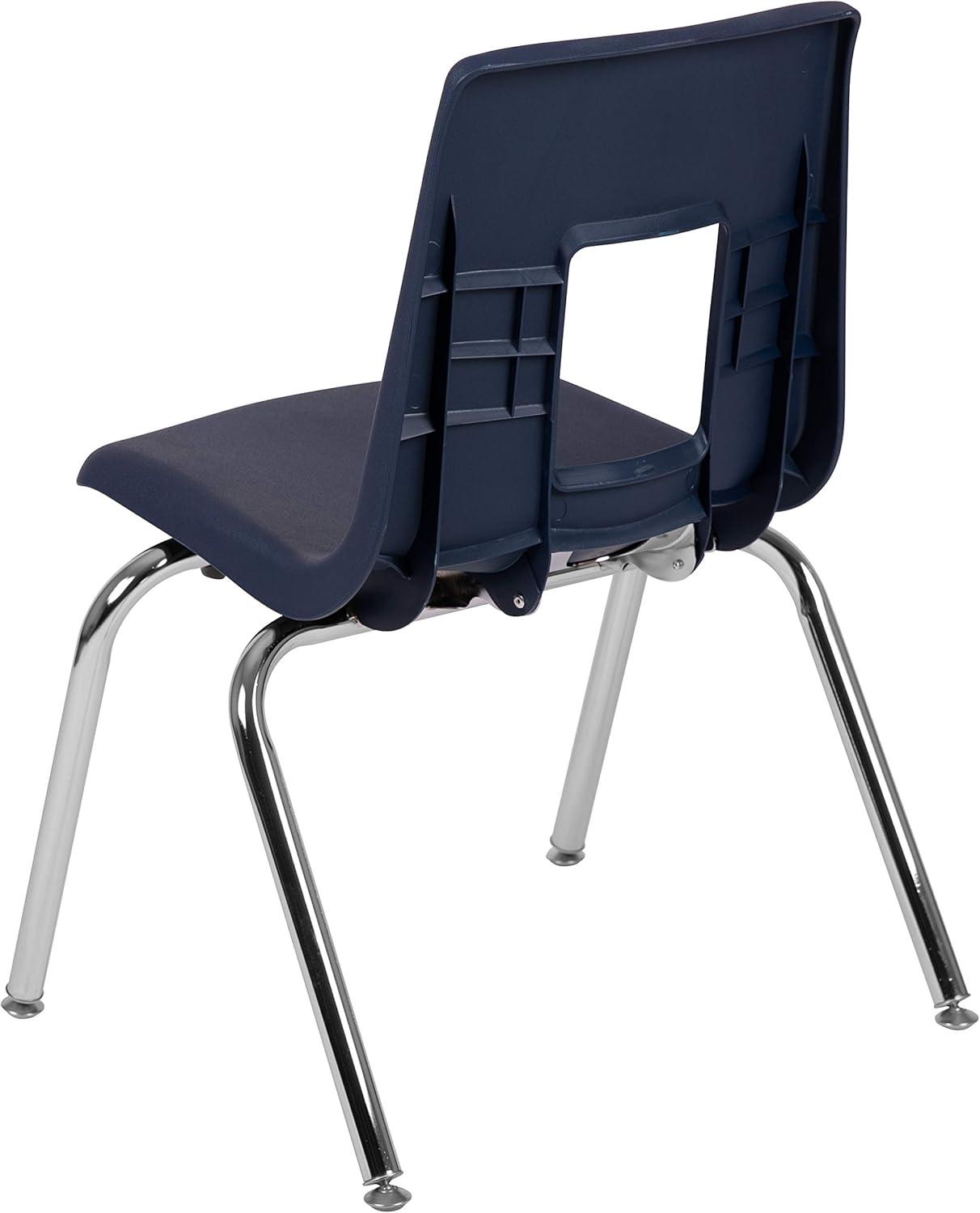 imageFlash Furniture Mickey Advantage Black Student Stack School Chair 12inchNavy