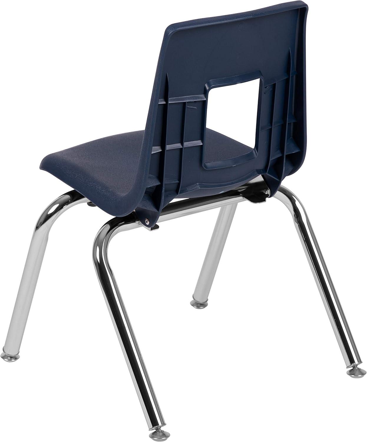 imageFlash Furniture Mickey Advantage Black Student Stack School Chair 12inchNavy