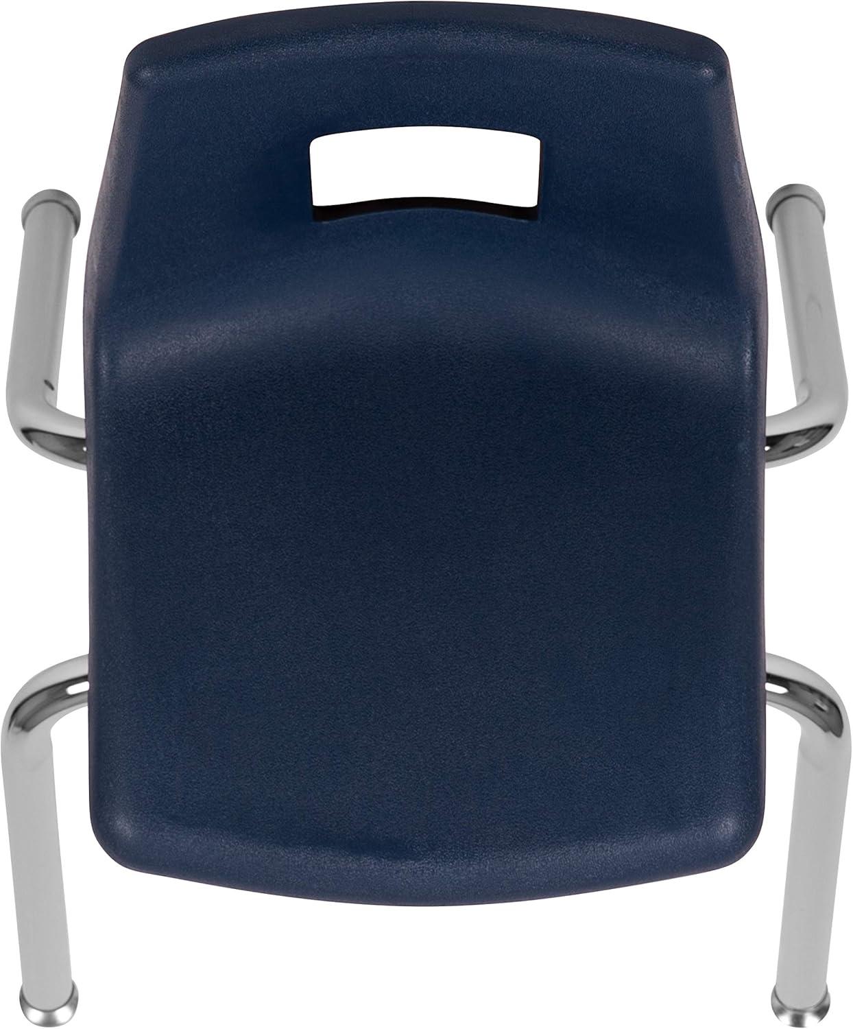 imageFlash Furniture Mickey Advantage Black Student Stack School Chair 12inchNavy