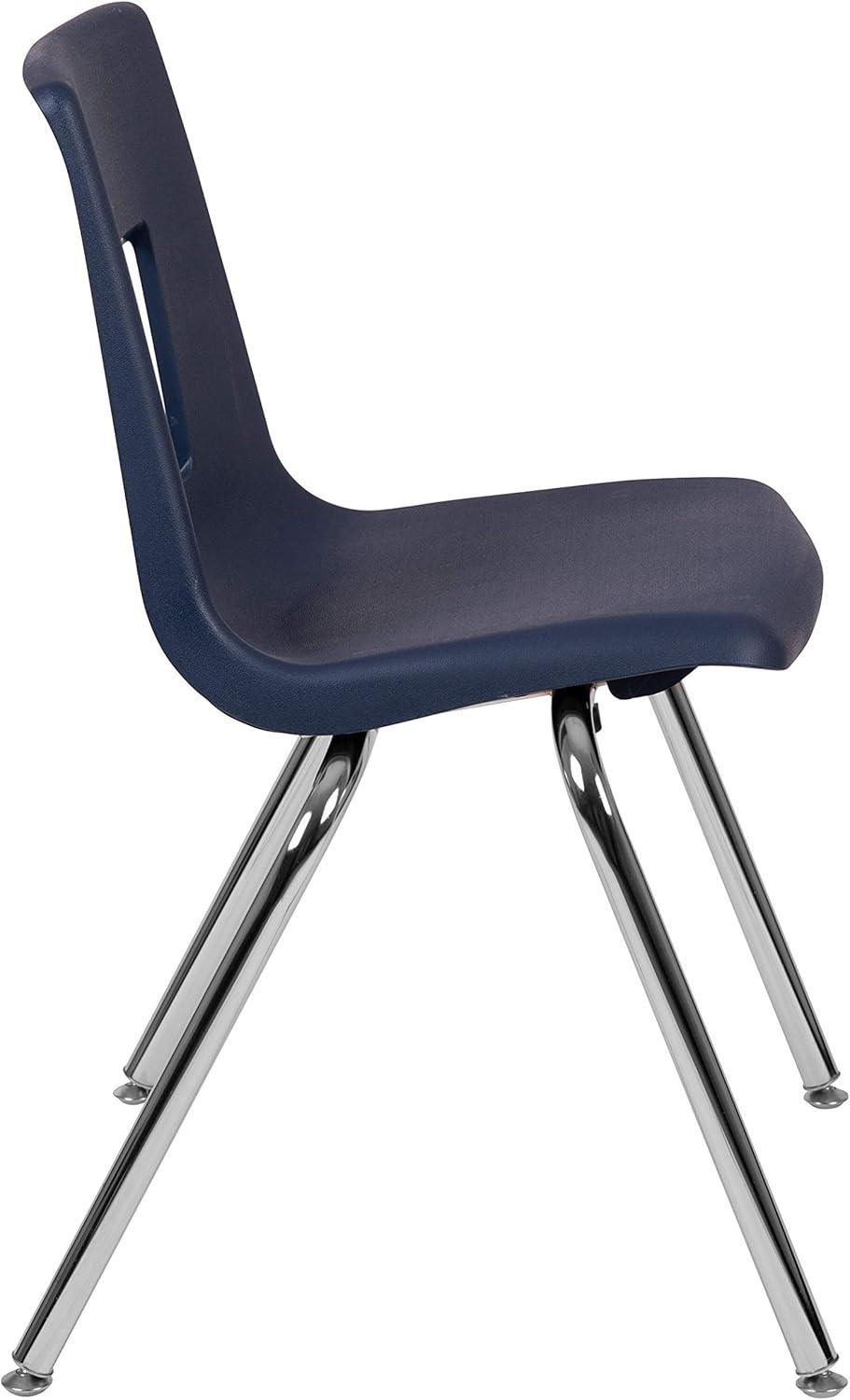 imageFlash Furniture Mickey Advantage Black Student Stack School Chair 12inchNavy