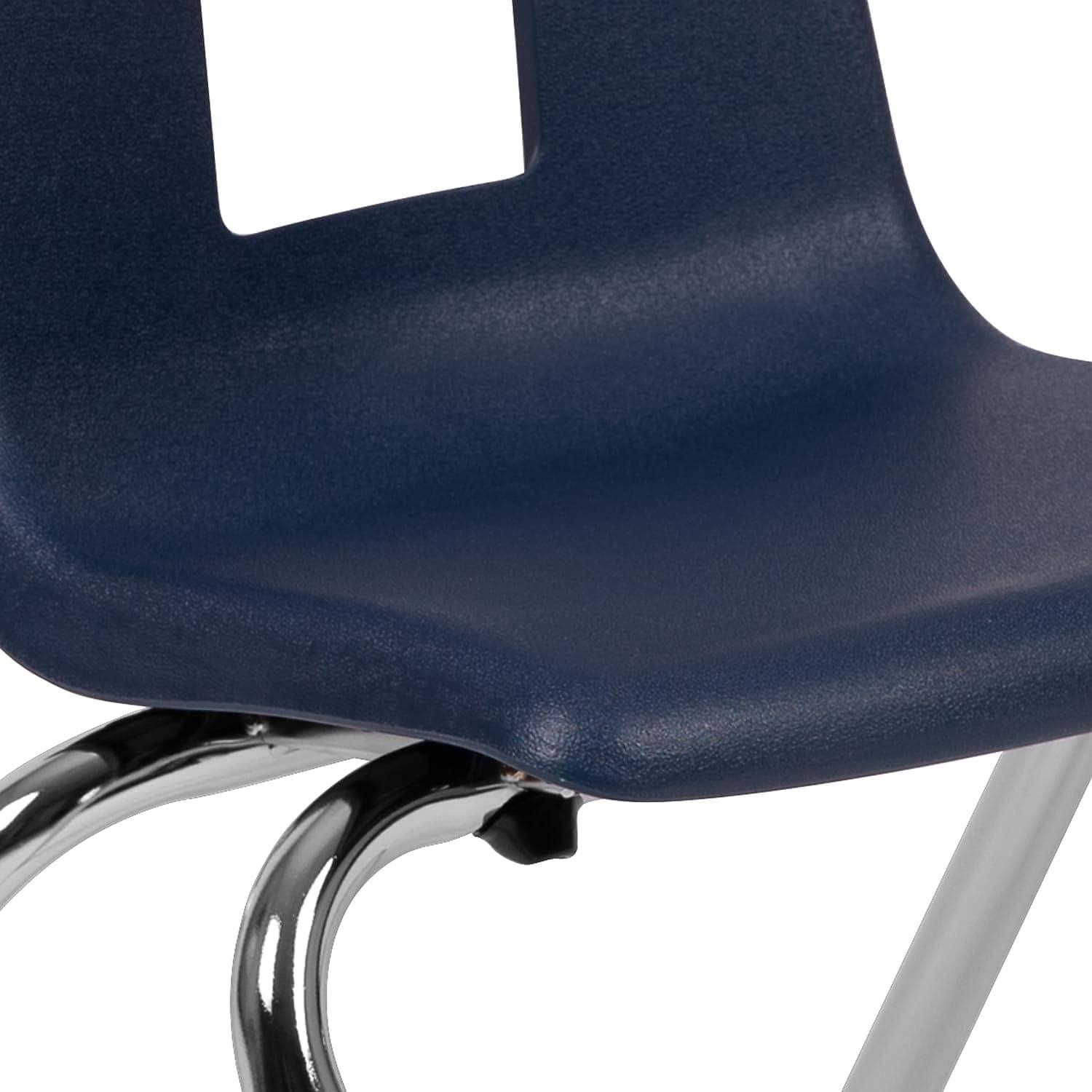 imageFlash Furniture Mickey Advantage Black Student Stack School Chair 12inchNavy