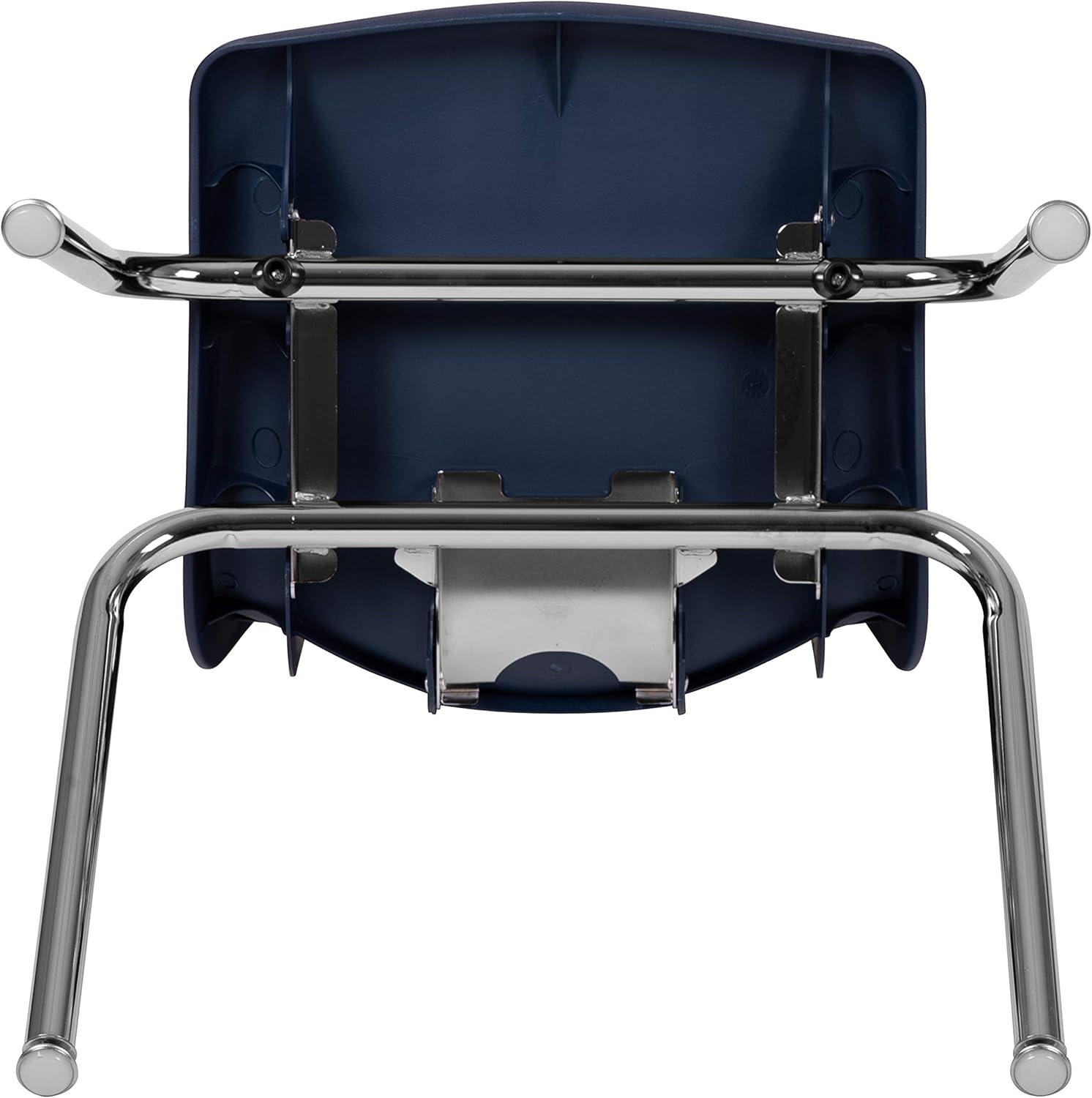 imageFlash Furniture Mickey Advantage Black Student Stack School Chair 12inchNavy