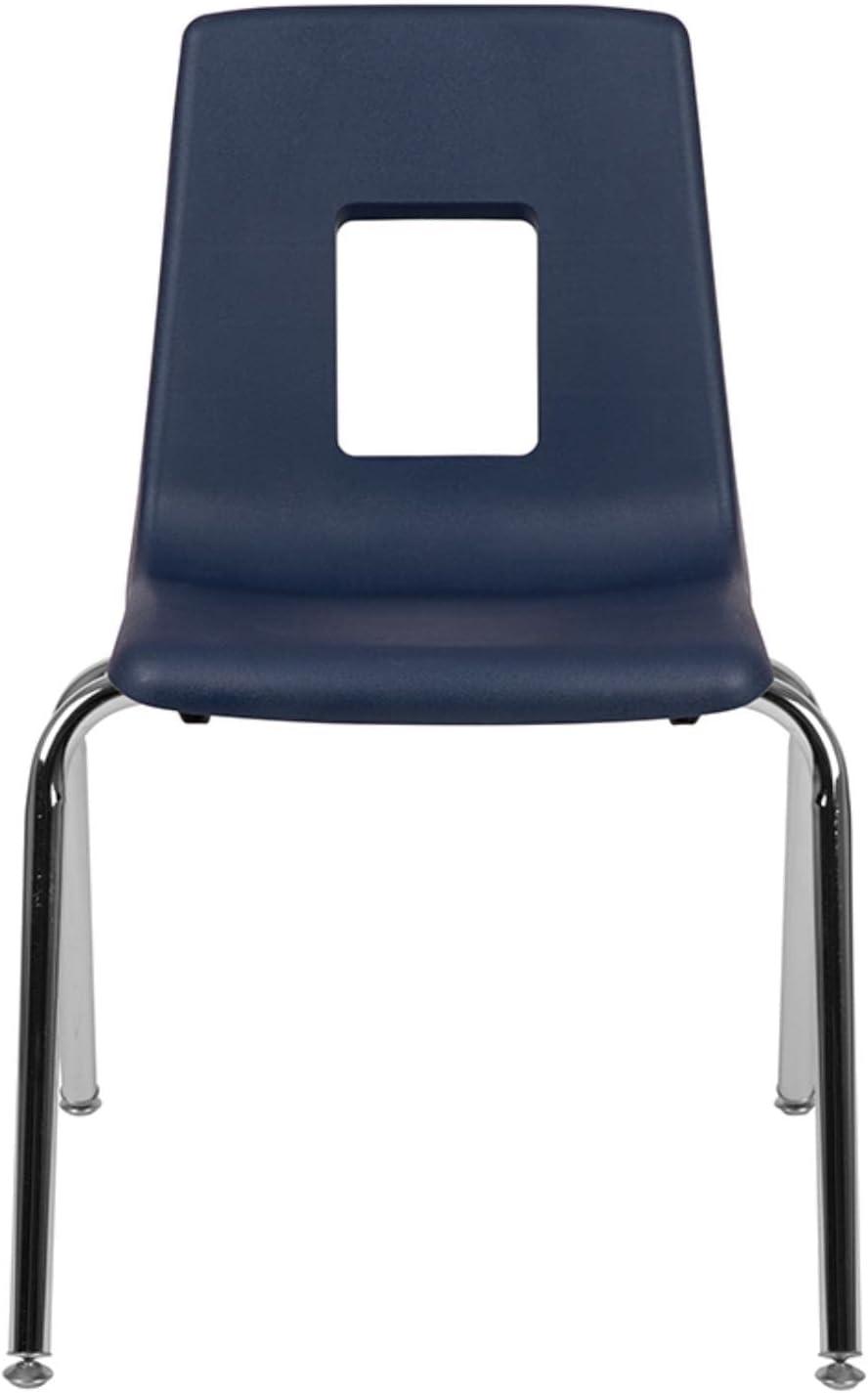imageFlash Furniture Mickey Advantage Black Student Stack School Chair 12inchNavy