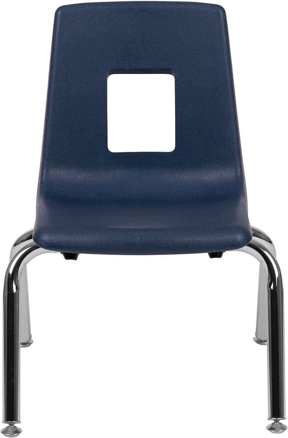 imageFlash Furniture Mickey Advantage Black Student Stack School Chair 12inchNavy
