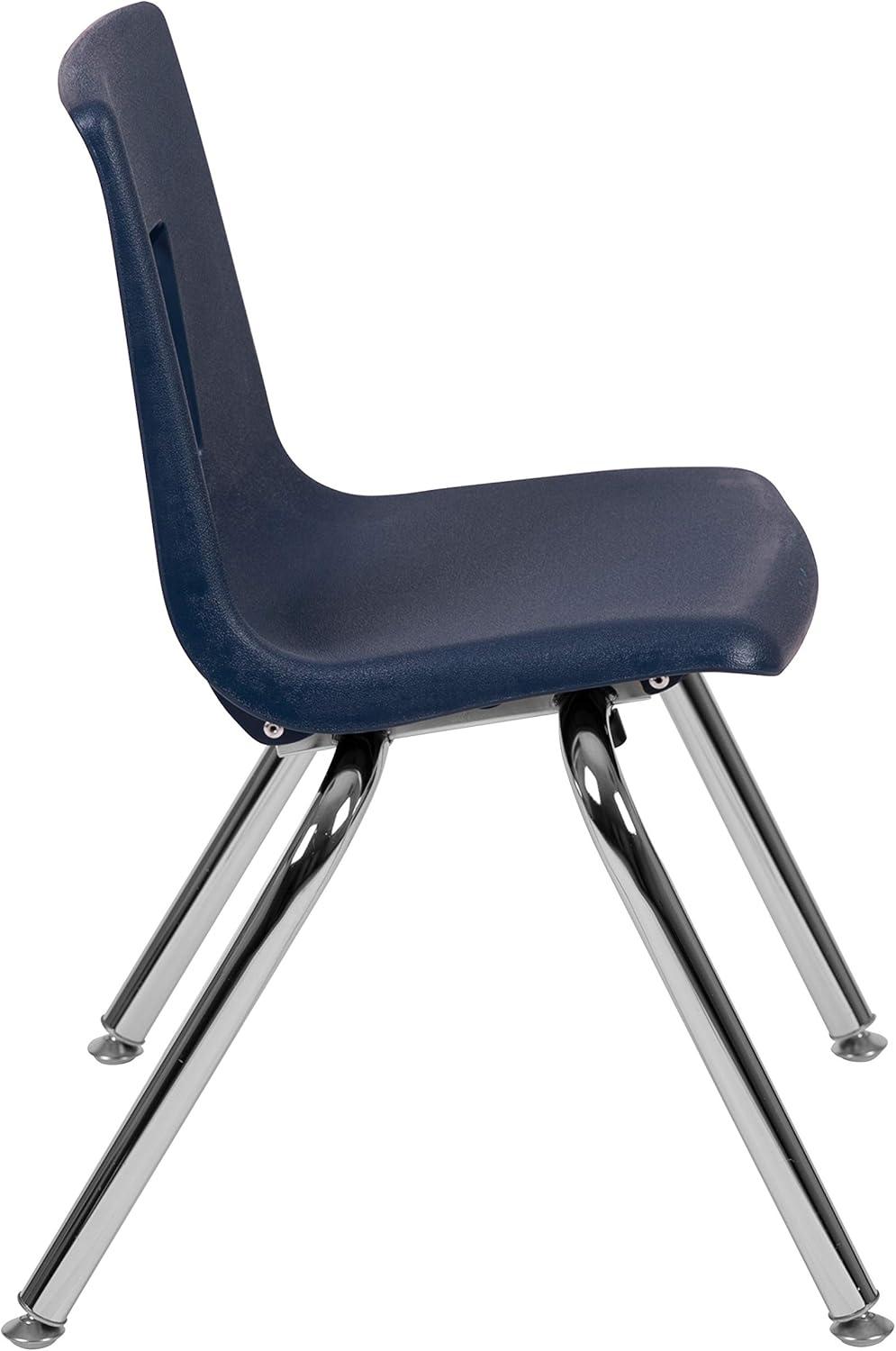 imageFlash Furniture Mickey Advantage Black Student Stack School Chair 12inchNavy