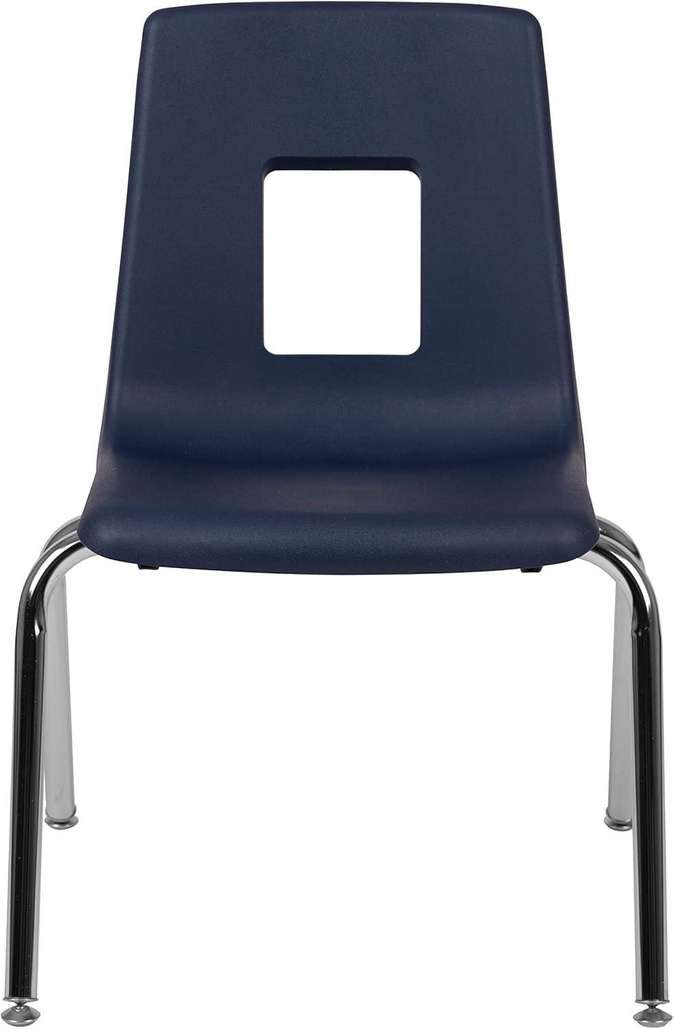 imageFlash Furniture Mickey Advantage Black Student Stack School Chair 12inchNavy