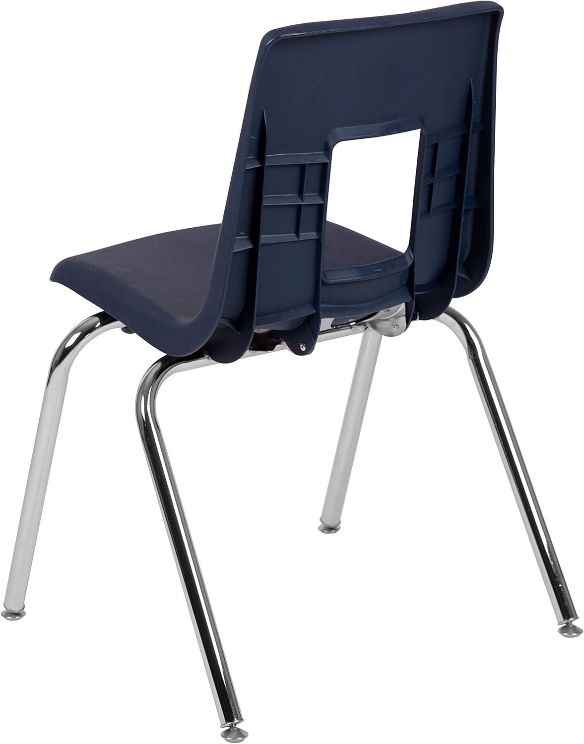 imageFlash Furniture Mickey Advantage Black Student Stack School Chair 12inchNavy