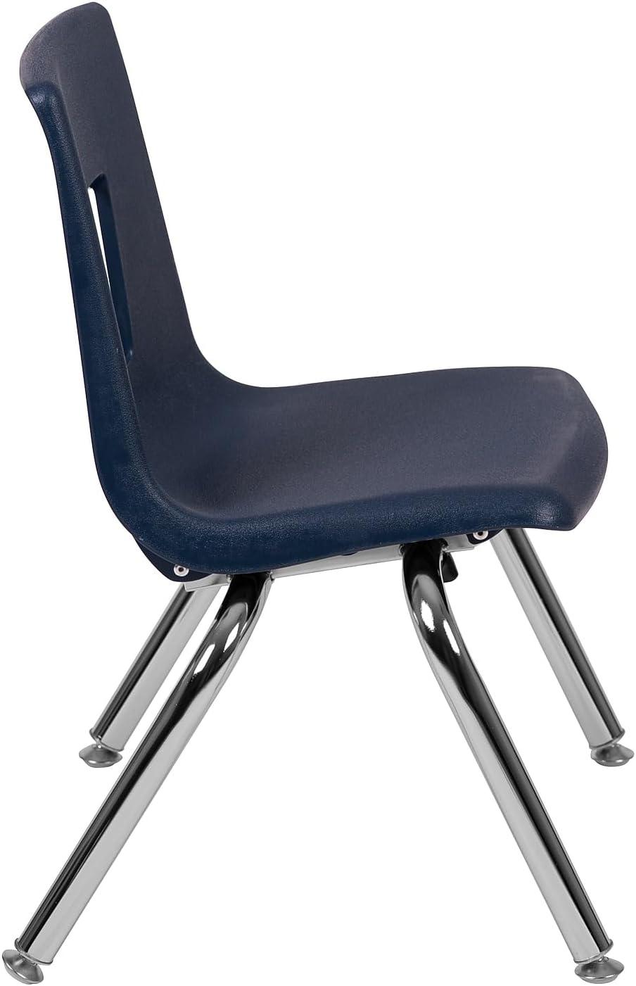 imageFlash Furniture Mickey Advantage Black Student Stack School Chair 12inchNavy