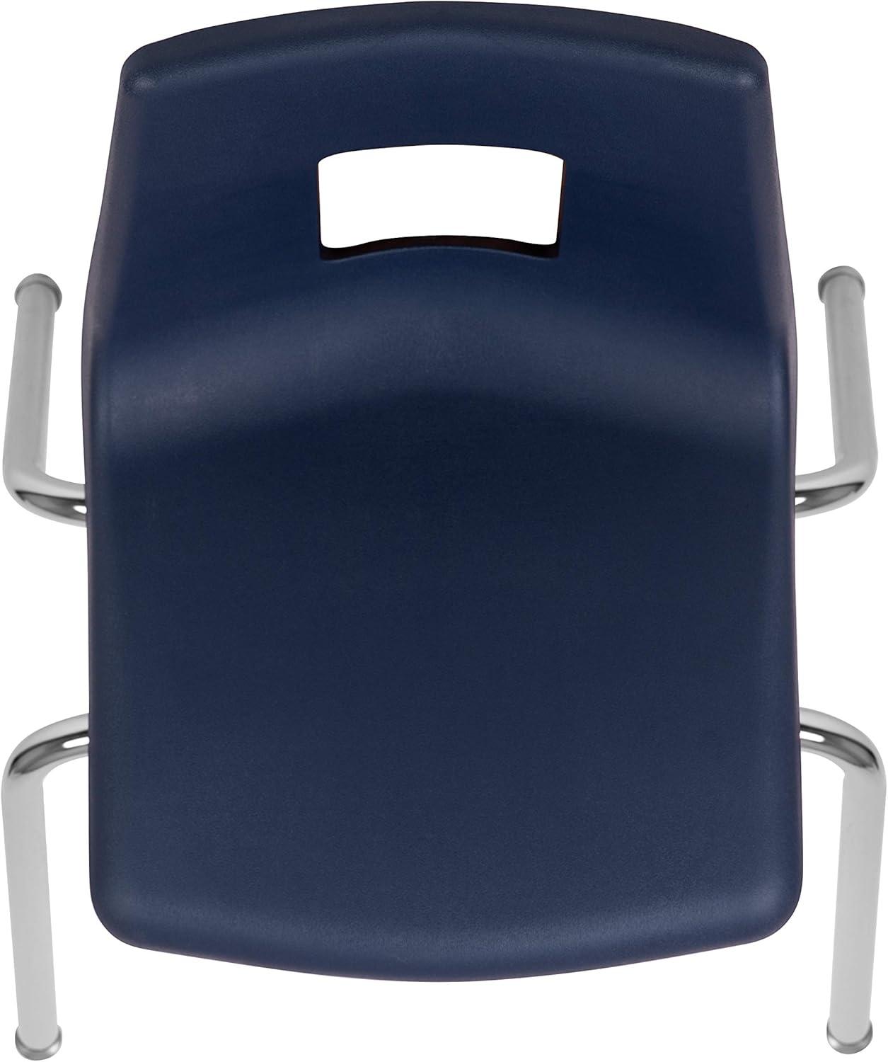 imageFlash Furniture Mickey Advantage Black Student Stack School Chair 12inchNavy