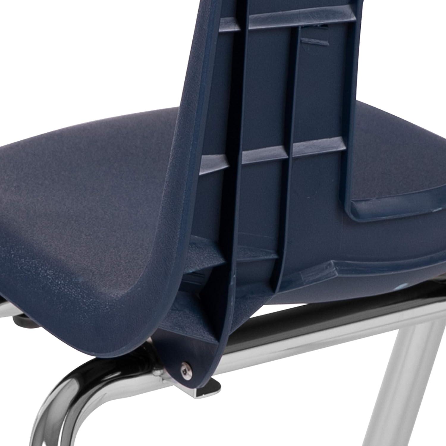 imageFlash Furniture Mickey Advantage Black Student Stack School Chair 12inchNavy