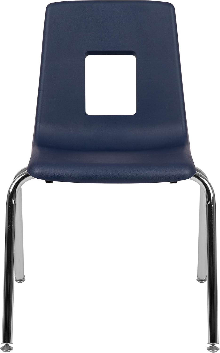 imageFlash Furniture Mickey Advantage Black Student Stack School Chair 12inchNavy