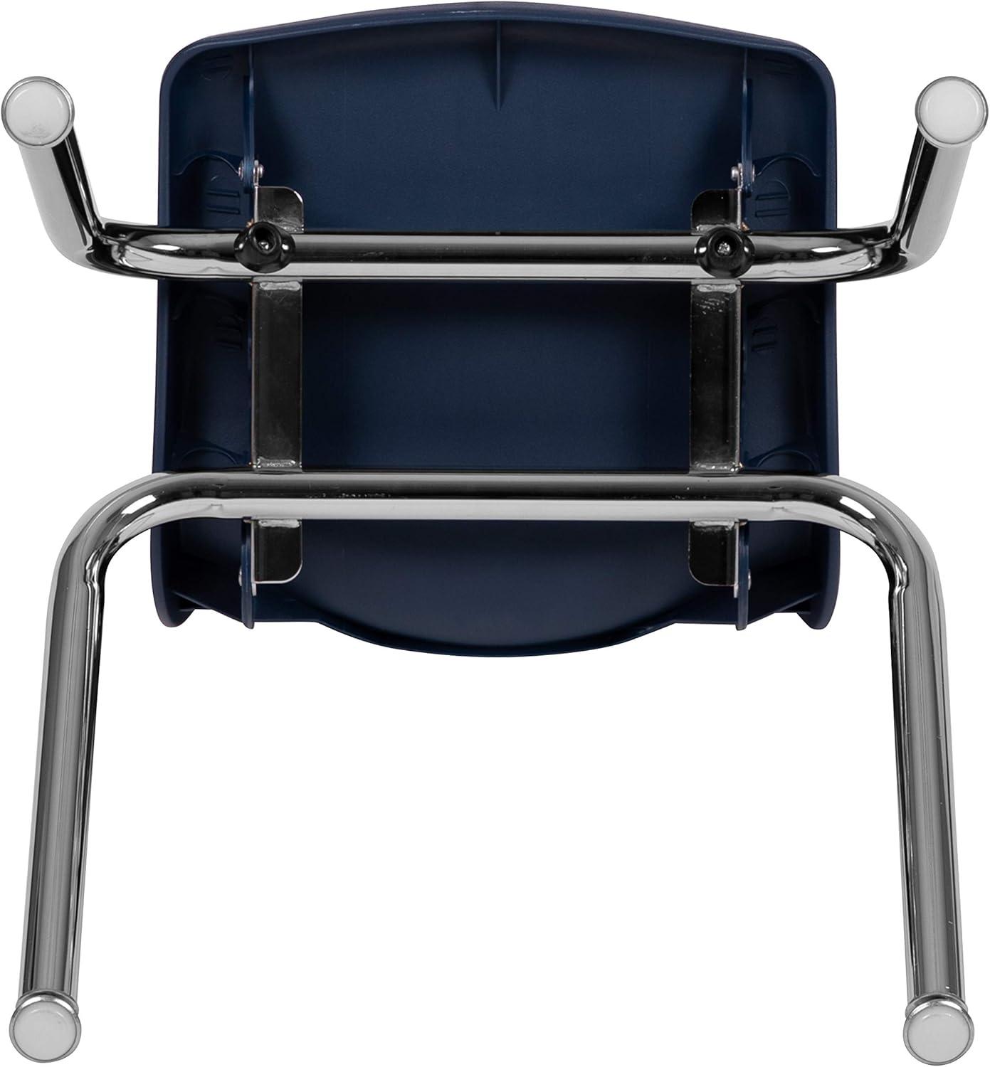 imageFlash Furniture Mickey Advantage Black Student Stack School Chair 12inchNavy