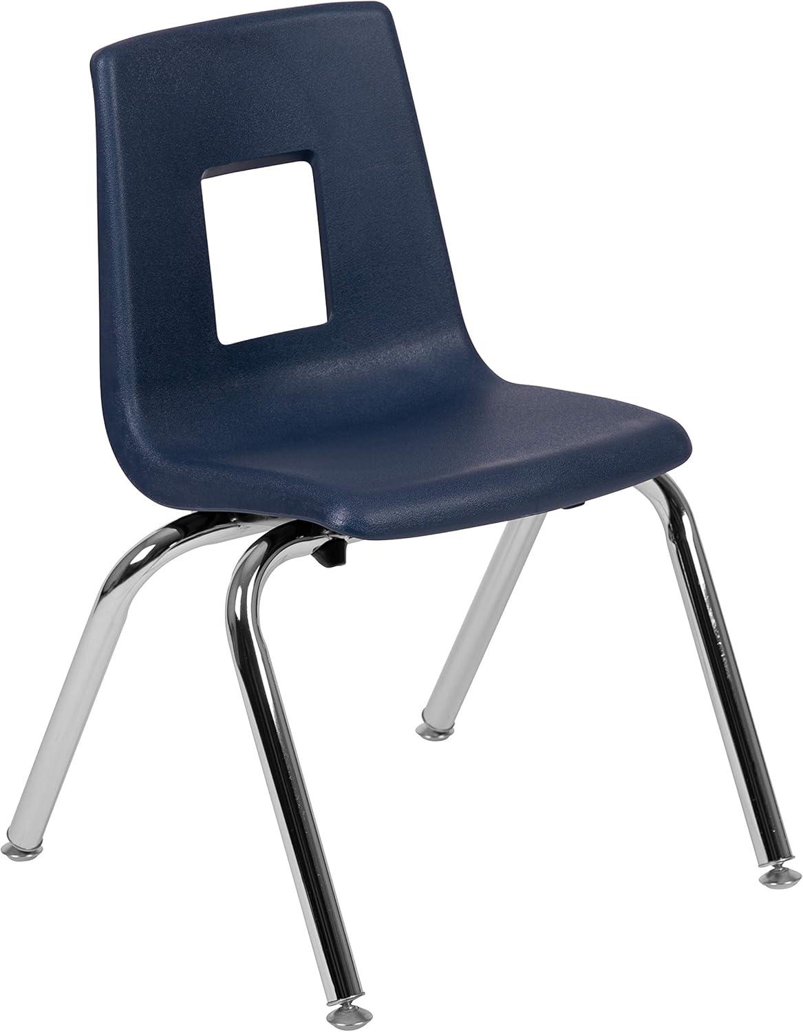 imageFlash Furniture Mickey Advantage Black Student Stack School Chair 12inchNavy