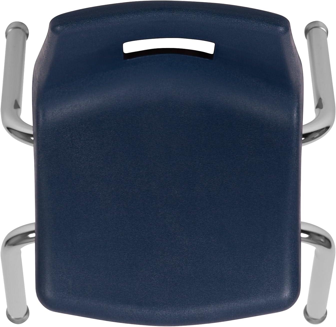 imageFlash Furniture Mickey Advantage Black Student Stack School Chair 12inchNavy