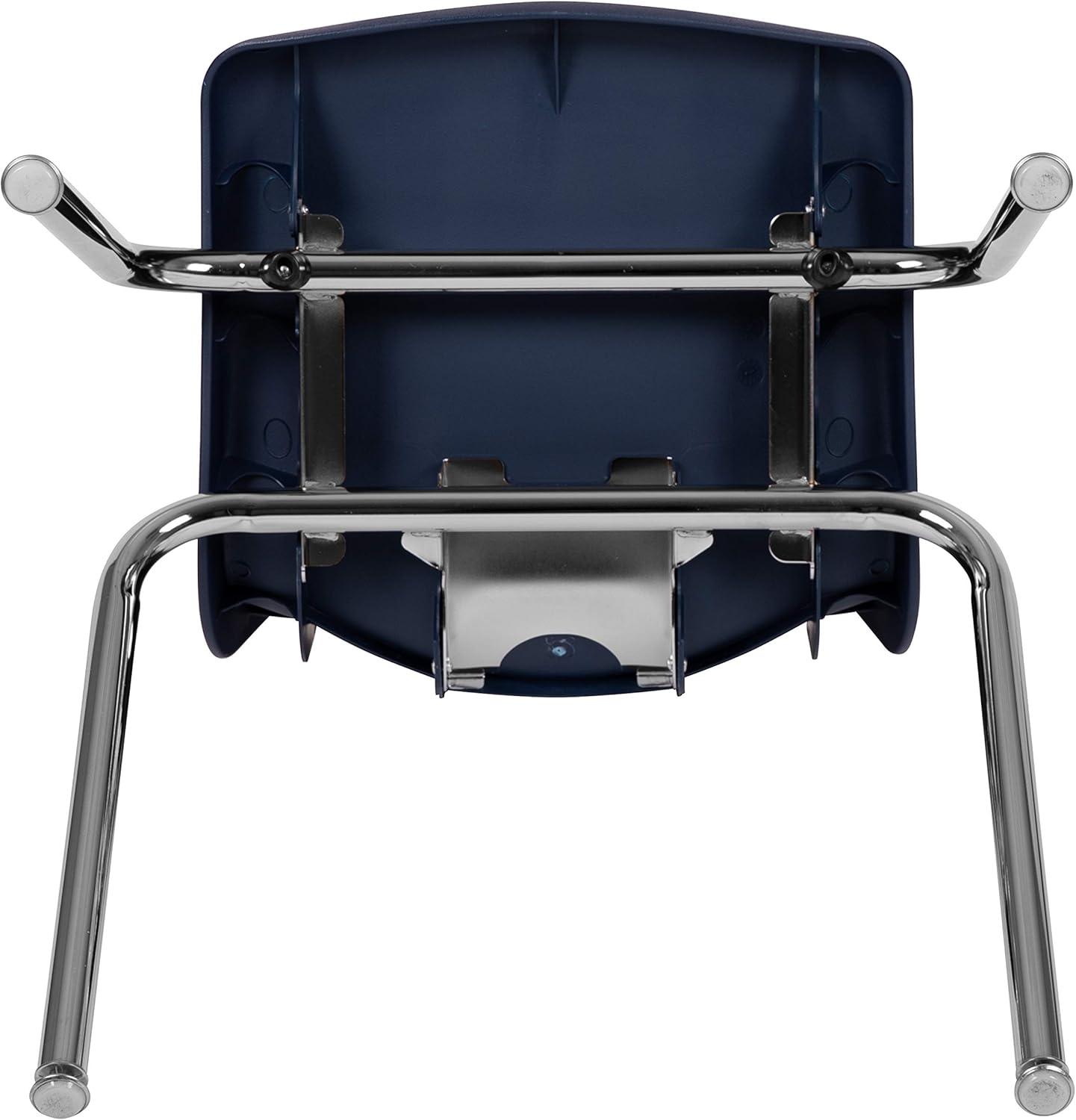 imageFlash Furniture Mickey Advantage Black Student Stack School Chair 12inchNavy