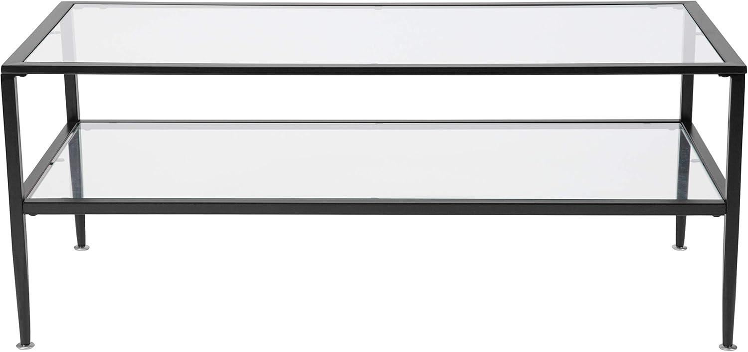 imageFlash Furniture Newport Collection Glass Coffee Table with Black Metal FrameCoffee Table