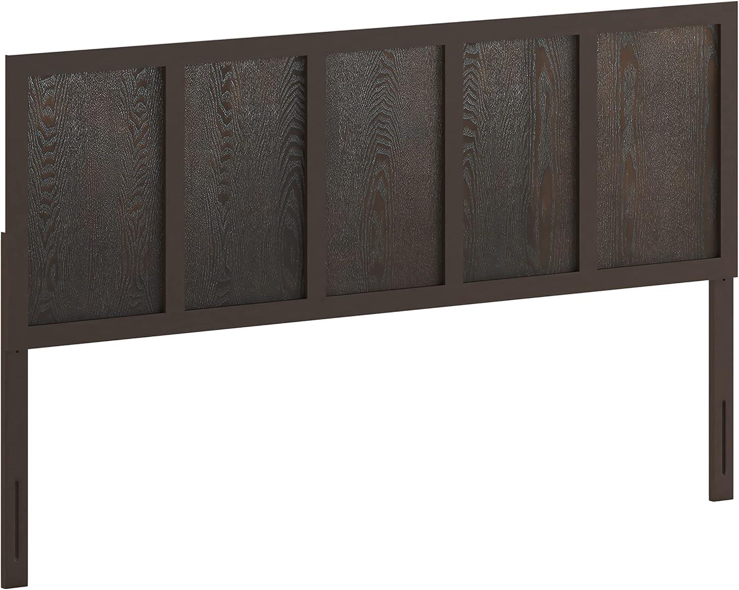 imageFlash Furniture Oliver King Size Wooden Headboard Only Four Panel Headboard in WhiteDark Brown