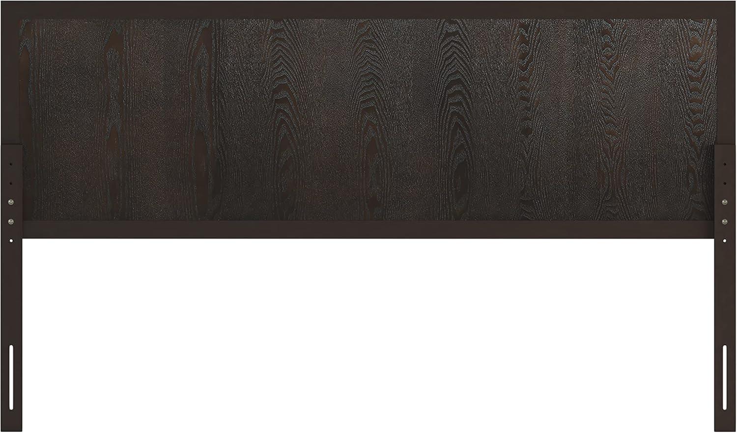 imageFlash Furniture Oliver King Size Wooden Headboard Only Four Panel Headboard in WhiteDark Brown