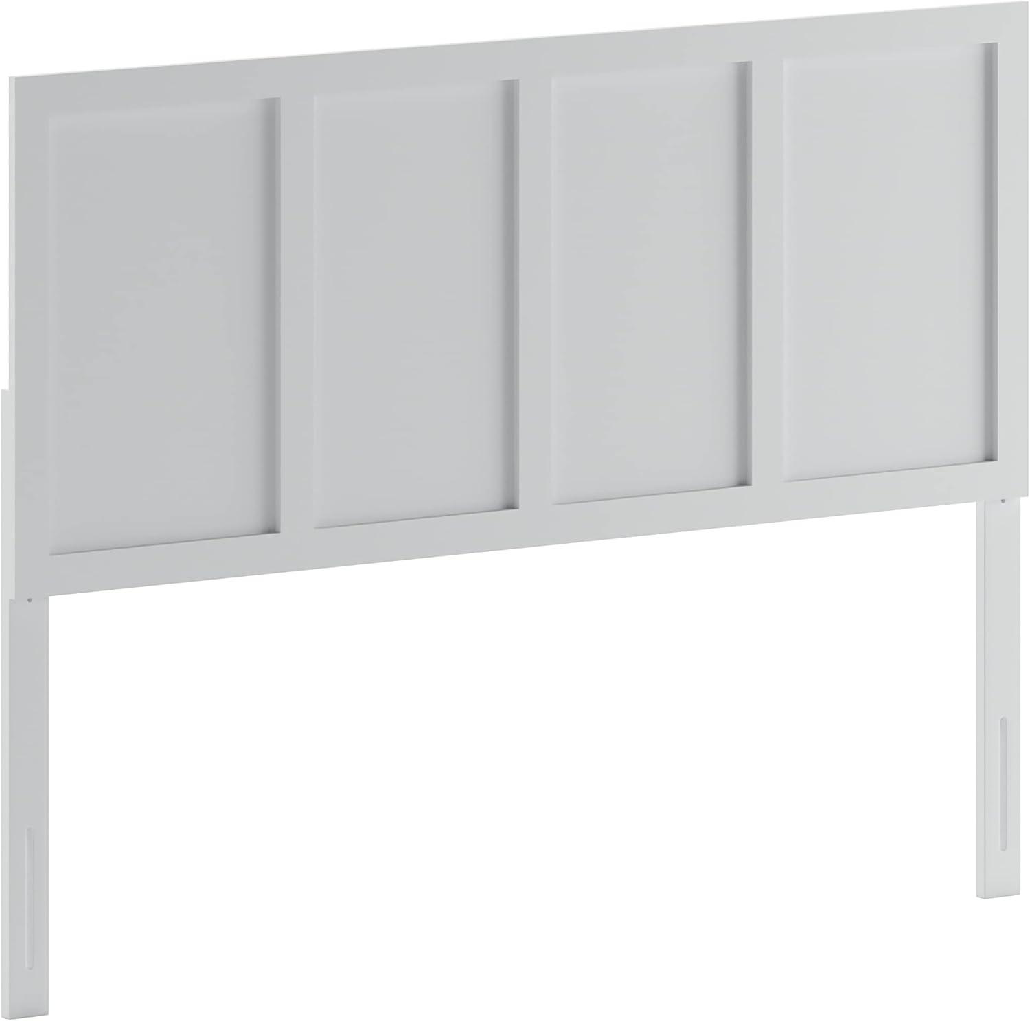 imageFlash Furniture Oliver King Size Wooden Headboard Only Four Panel Headboard in WhiteWhite