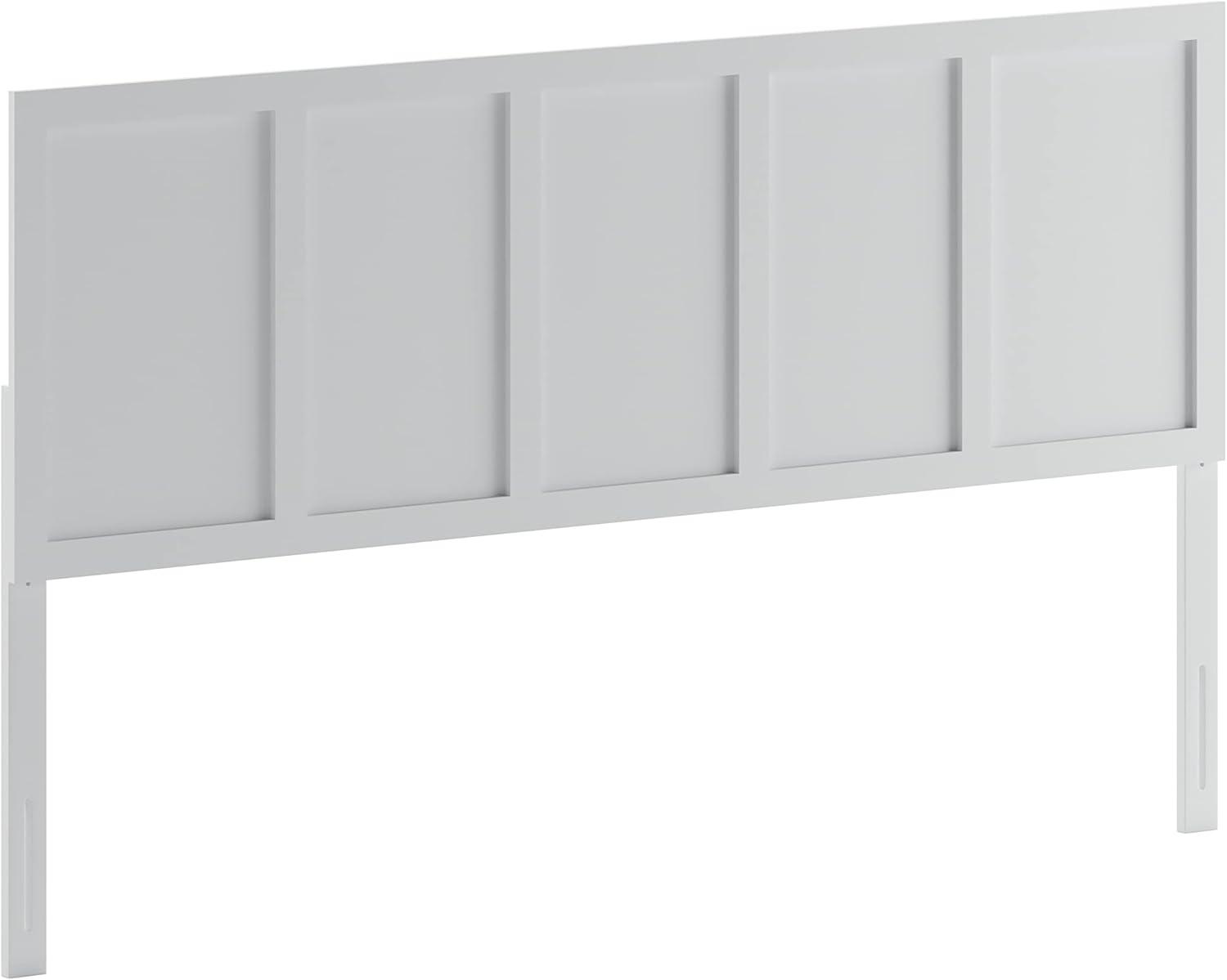 imageFlash Furniture Oliver King Size Wooden Headboard Only Four Panel Headboard in WhiteWhite